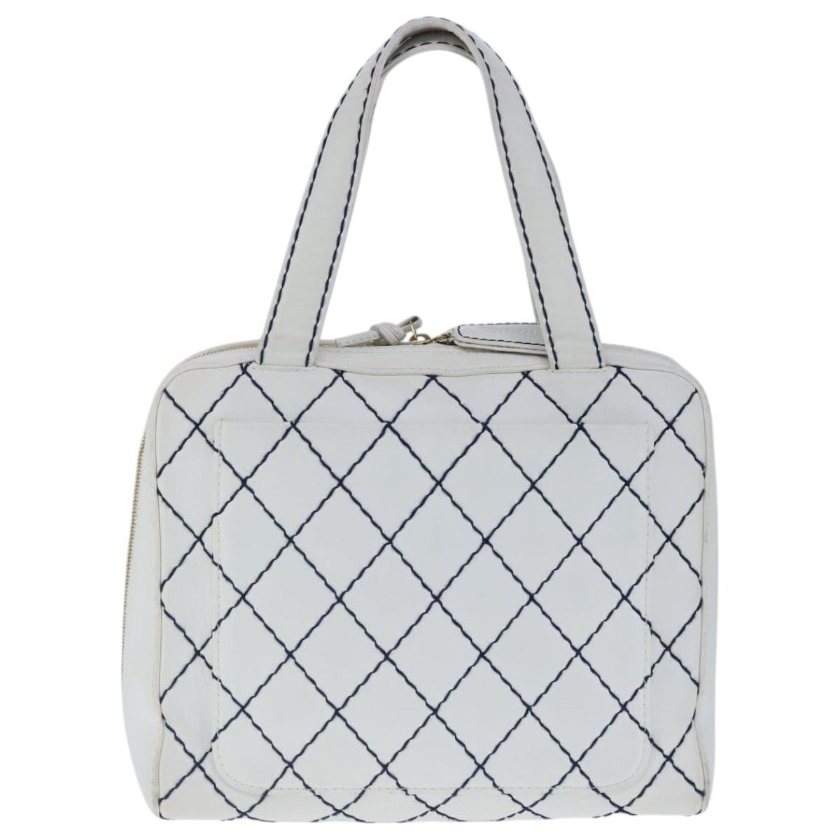 Chanel Wild Stitch White Leather Tote Bag (Pre-Owned) Size ONE SIZE - 2 Thumbnail