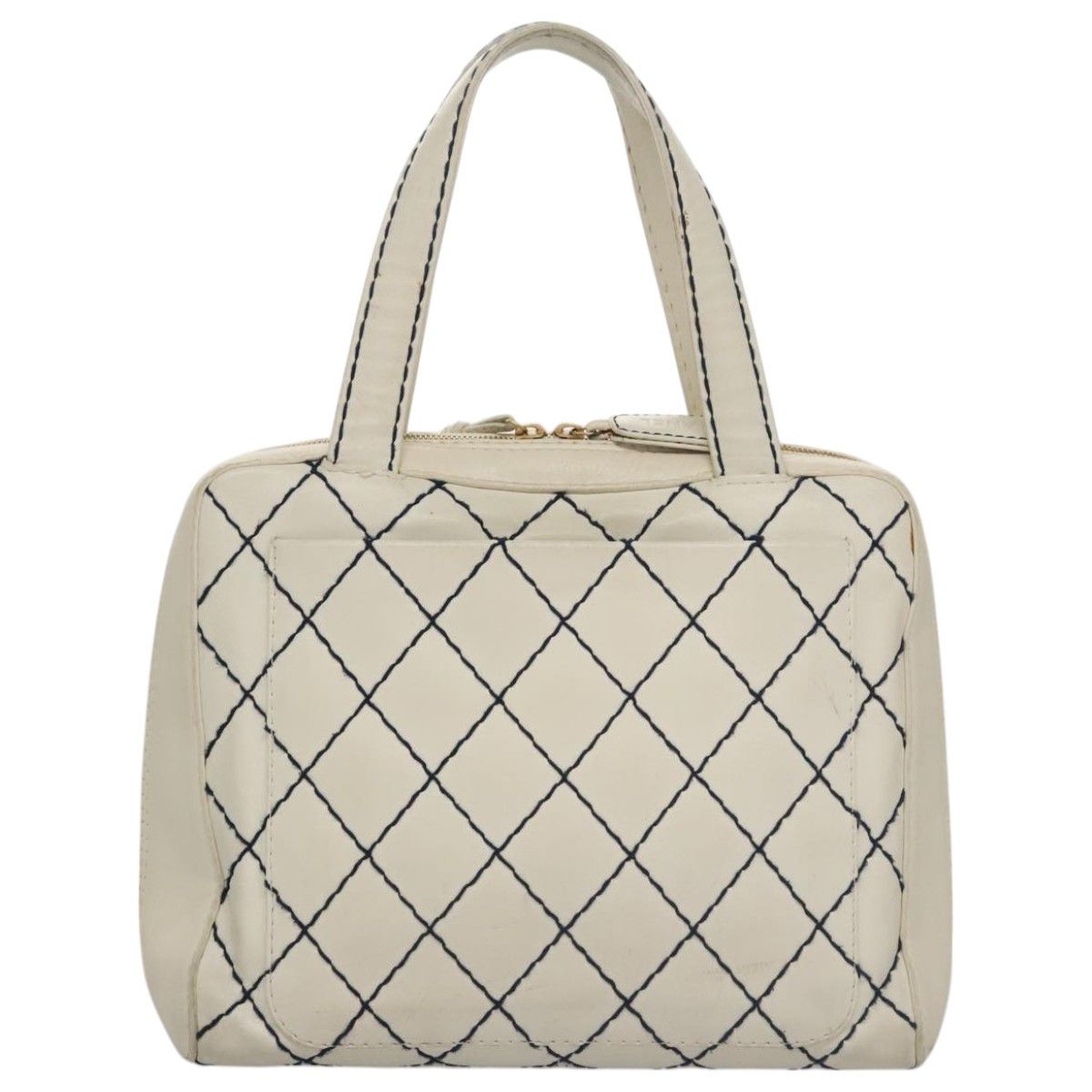 Chanel Wild Stitch White Leather Handbag (Pre-Owned) Size ONE SIZE - 2 Thumbnail