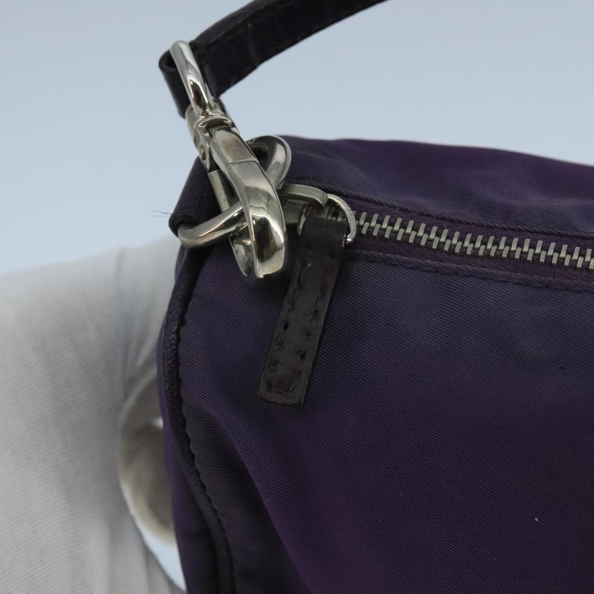 Prada Tessuto Purple Synthetic Handbag (Pre-Owned) Size ONE SIZE - 12 Thumbnail