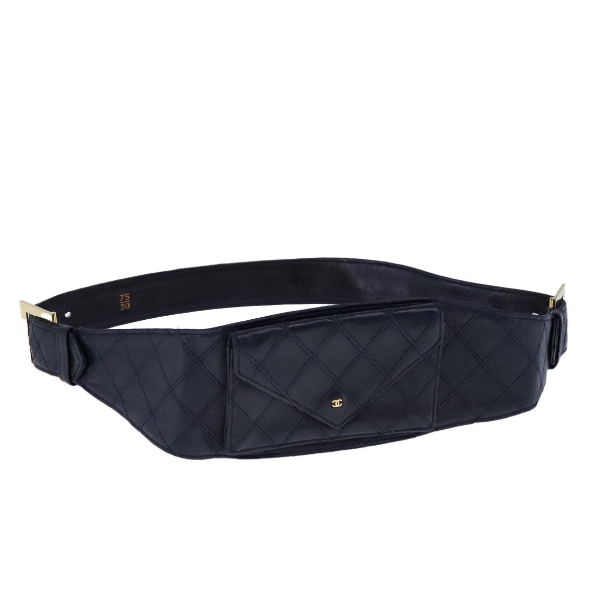 Chanel Bag Belt Navy Leather Shoulder Bag (Pre-Owned) Size ONE SIZE - 12 Thumbnail