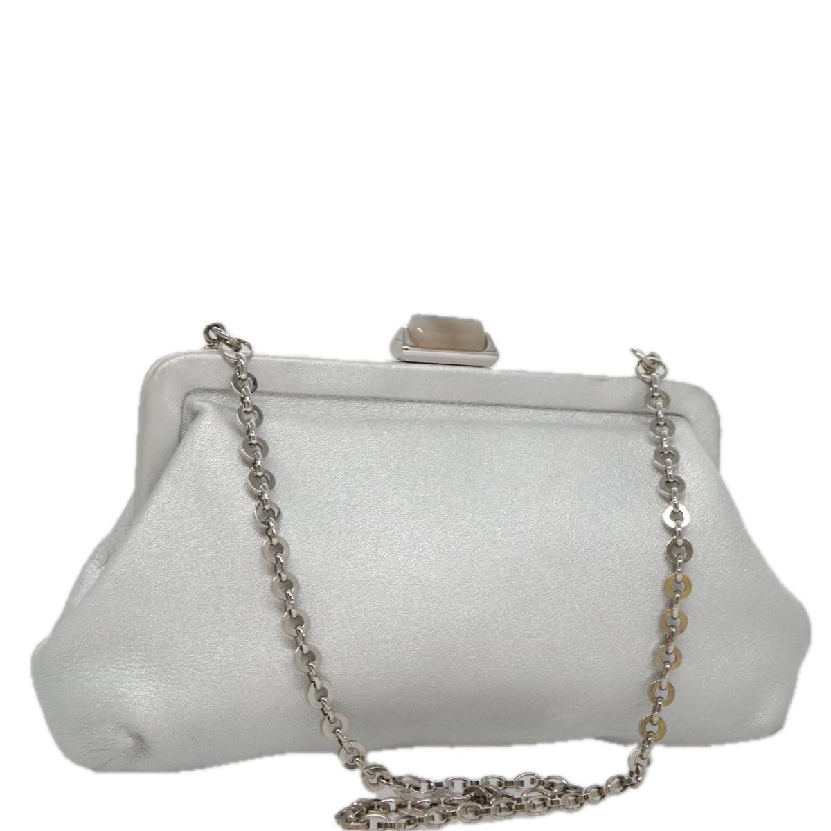 Salvatore Ferragamo Silver Leather Shoulder Bag (Pre-Owned) Size ONE SIZE - 17 Thumbnail