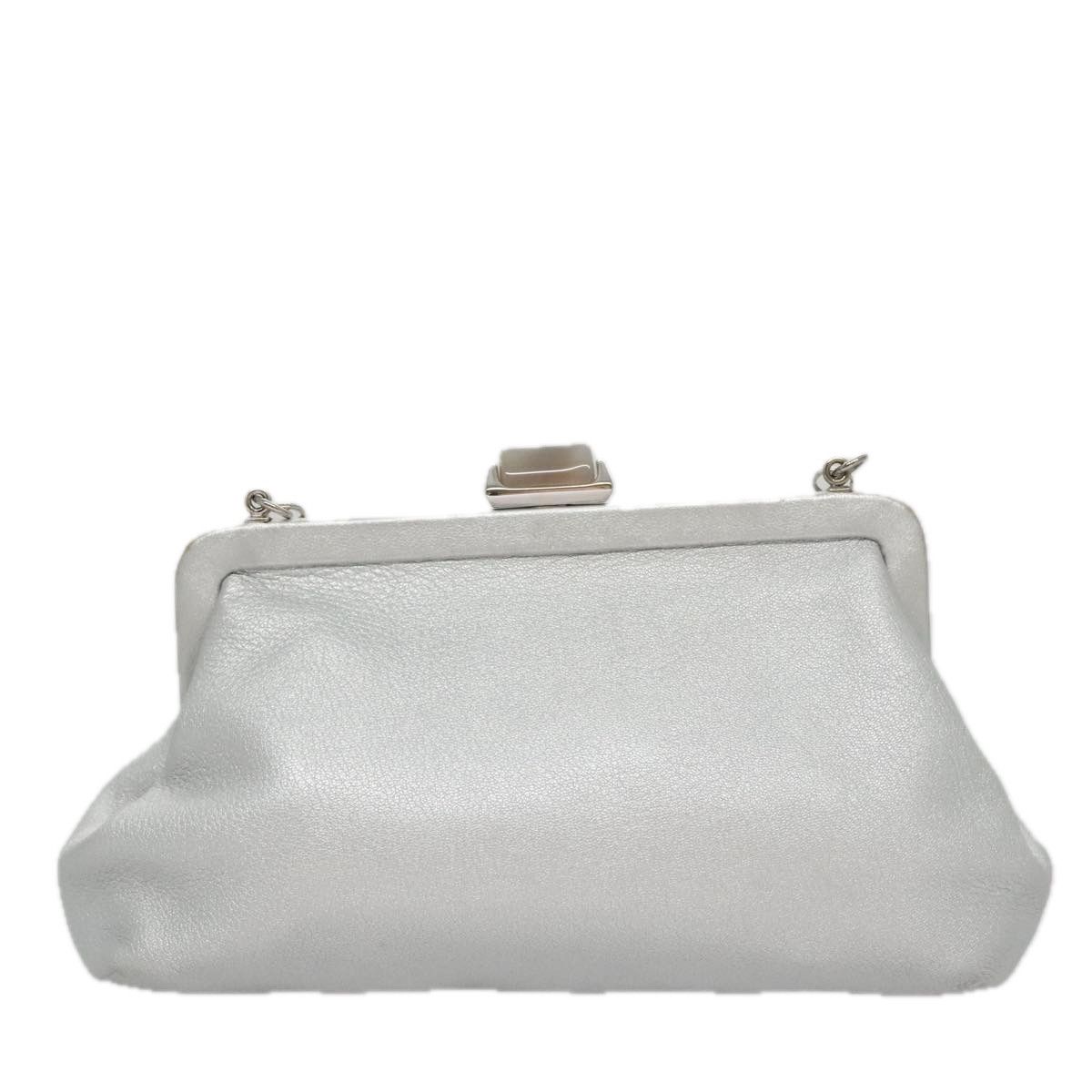 Salvatore Ferragamo Silver Leather Shoulder Bag (Pre-Owned) Size ONE SIZE - 2 Thumbnail