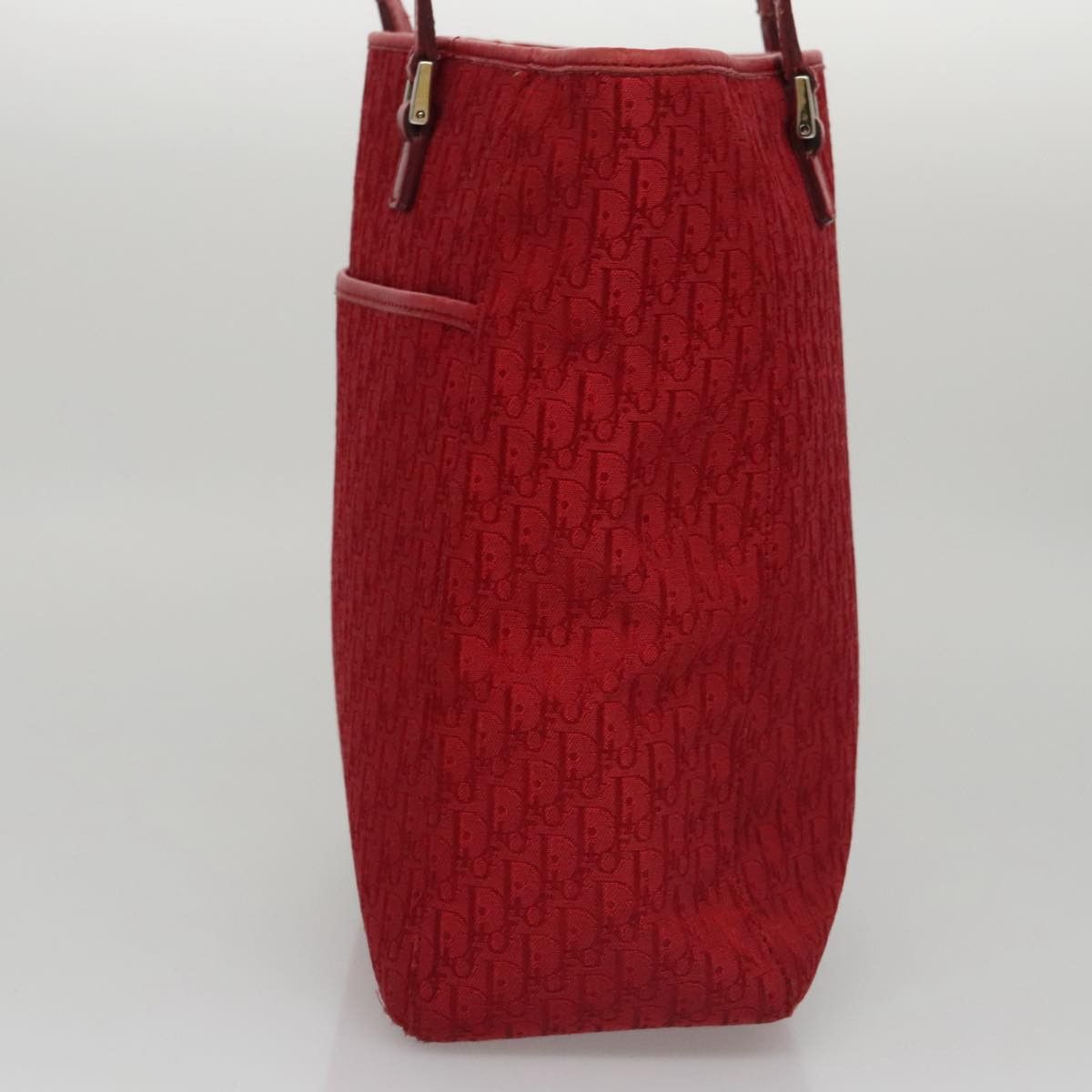 Dior Trotter Red Canvas Tote Bag (Pre-Owned) Size ONE SIZE - 3 Thumbnail