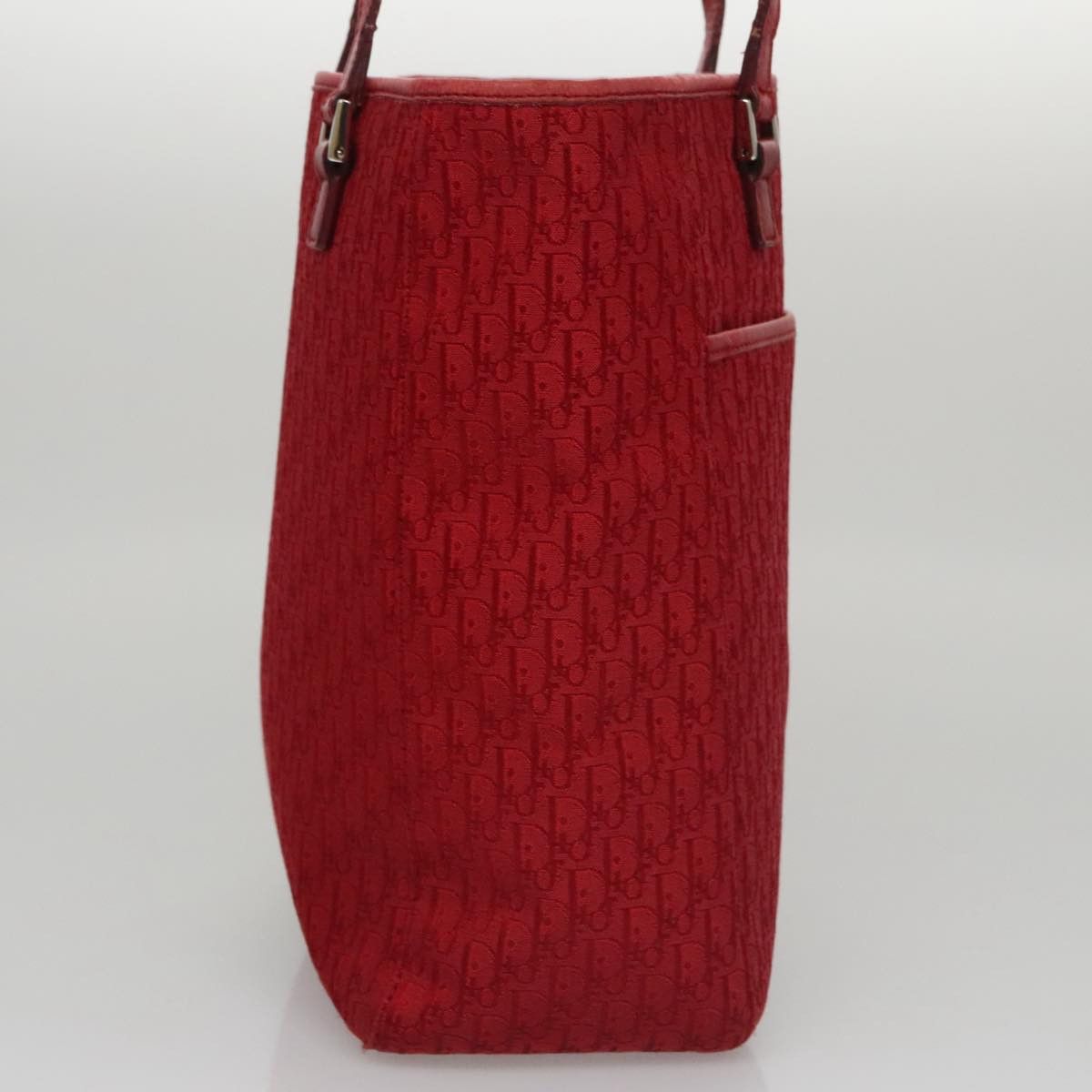 Dior Trotter Red Canvas Tote Bag (Pre-Owned) Size ONE SIZE - 4 Thumbnail