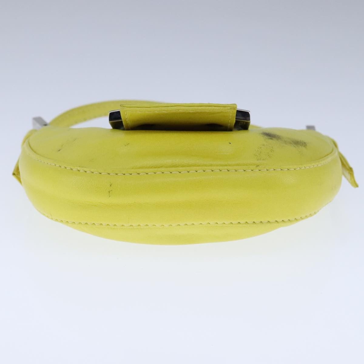 Fendi Croissant Petit Yellow Leather Handbag (Pre-Owned) Size ONE SIZE - 18 Thumbnail