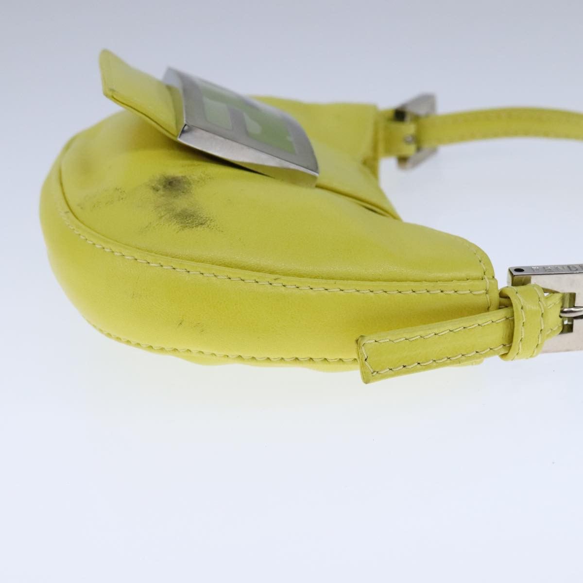 Fendi Croissant Petit Yellow Leather Handbag (Pre-Owned) Size ONE SIZE - 4 Thumbnail