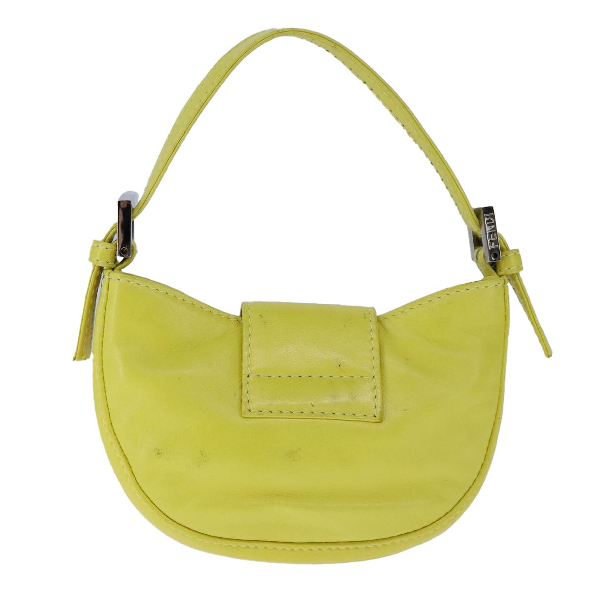 Fendi Croissant Petit Yellow Leather Handbag (Pre-Owned) Size ONE SIZE - 2 Thumbnail