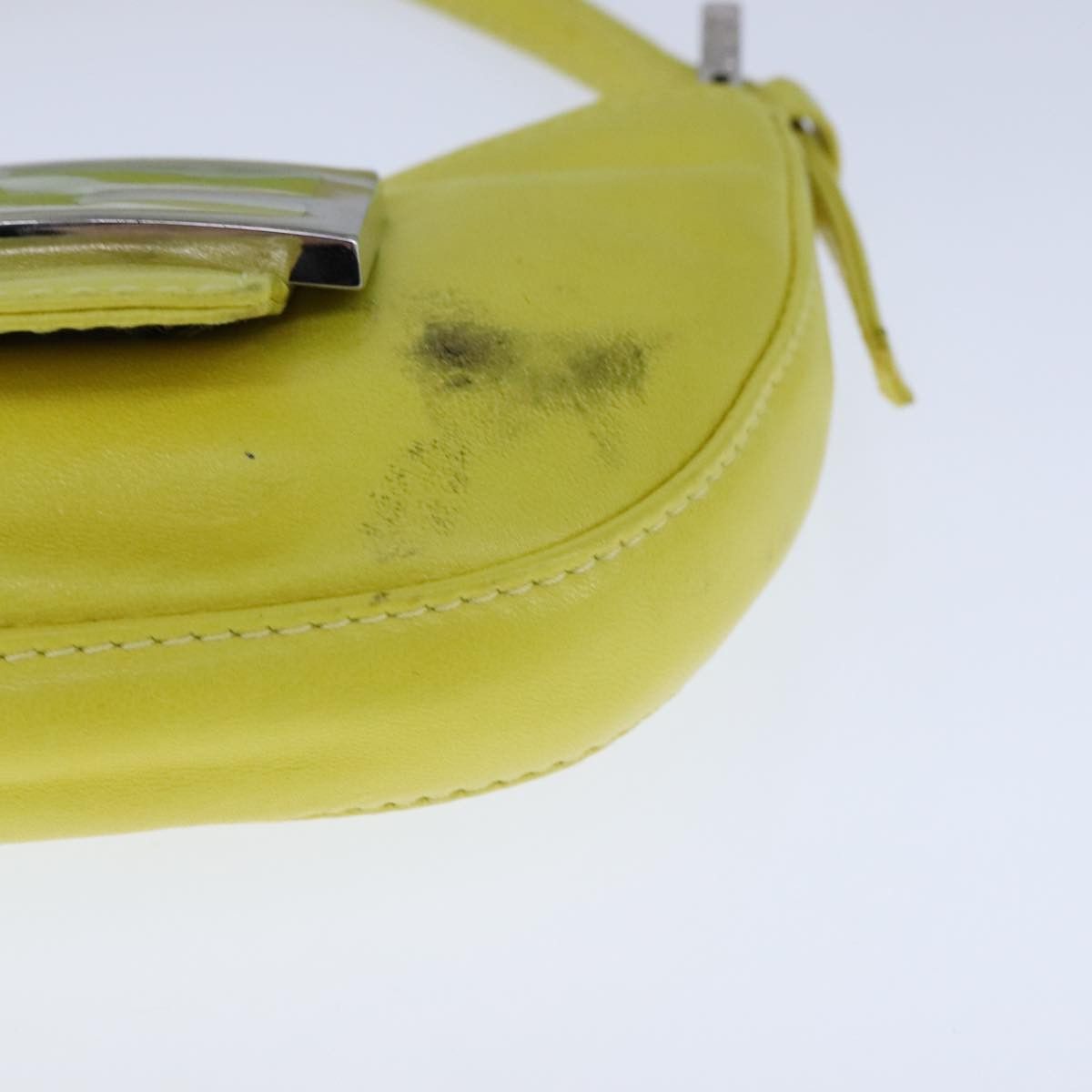 Fendi Croissant Petit Yellow Leather Handbag (Pre-Owned) Size ONE SIZE - 8 Thumbnail