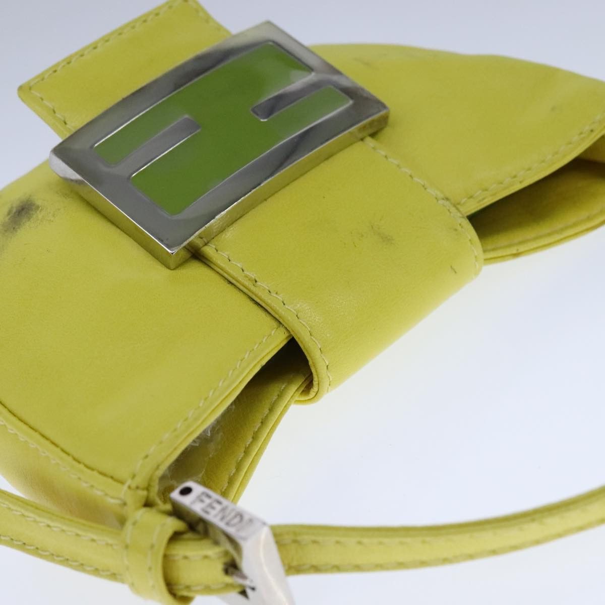 Fendi Croissant Petit Yellow Leather Handbag (Pre-Owned) Size ONE SIZE - 17 Thumbnail