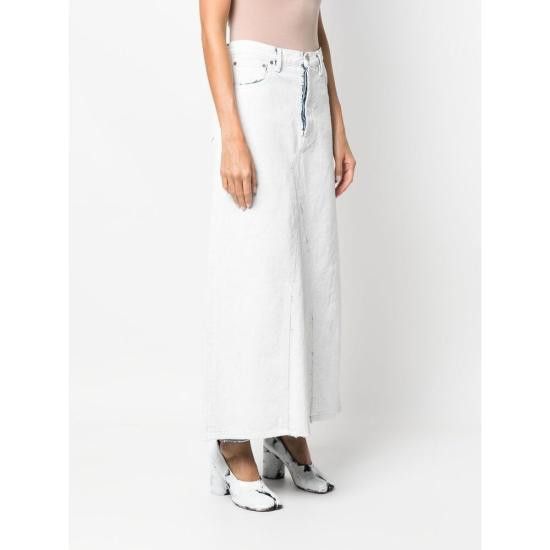 Maison Margiela MAISON MARGIELA Women Mid Skirts S30561 SI0MA0003 967 WHITE Size 27" / US 4 / IT 40 - 4 Thumbnail