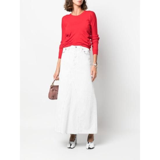 Maison Margiela MAISON MARGIELA Women Mid Skirts S30561 SI0MA0003 967 WHITE Size 27" / US 4 / IT 40 - 3 Thumbnail