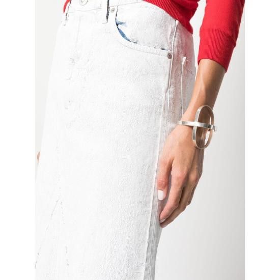 Maison Margiela MAISON MARGIELA Women Mid Skirts S30561 SI0MA0003 967 WHITE Size 27" / US 4 / IT 40 - 2 Thumbnail