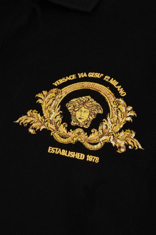 Versace VERSACE Men Polo Shirts 10139061A11305 1B000 BLACK Size US XL / EU 56 / 4 - 3 Thumbnail