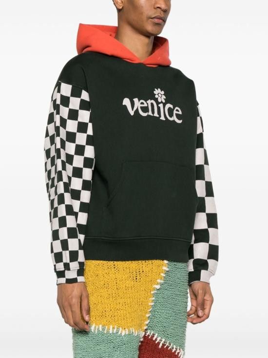 ERL ERL Men Hoodies ERL08T021 BLACKCHECKER Black Size US XL / EU 56 / 4 - 3 Thumbnail