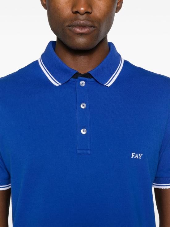 Fay FAY Men T-Shirts NPMB248140S TDWU802 Blue Size US XL / EU 56 / 4 - 5 Thumbnail