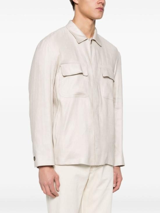 Lardini LARDINI Men Jacket EQANSEL EQSK62422120 White Size US L / EU 52-54 / 3 - 2 Thumbnail