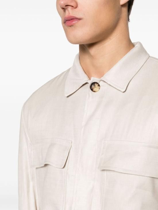 Lardini LARDINI Men Jacket EQANSEL EQSK62422120 White Size US L / EU 52-54 / 3 - 5 Thumbnail
