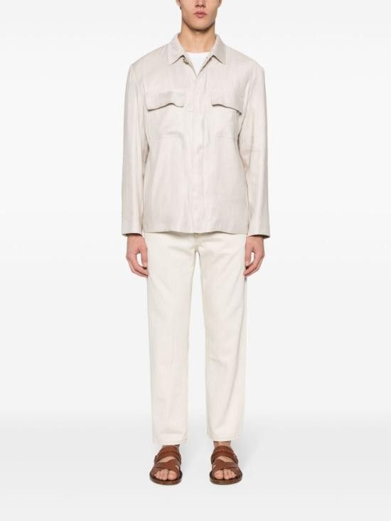 Lardini LARDINI Men Jacket EQANSEL EQSK62422120 White Size US L / EU 52-54 / 3 - 4 Thumbnail