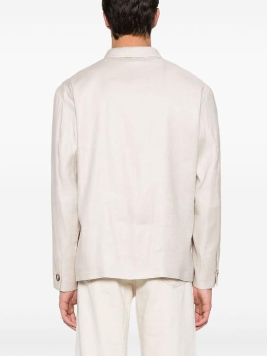 Lardini LARDINI Men Jacket EQANSEL EQSK62422120 White Size US L / EU 52-54 / 3 - 3 Thumbnail