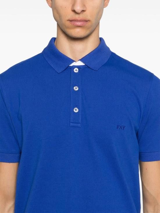 Fay FAY Men T-Shirts NPMB248135S TDWU802 Blue Size US XL / EU 56 / 4 - 3 Thumbnail