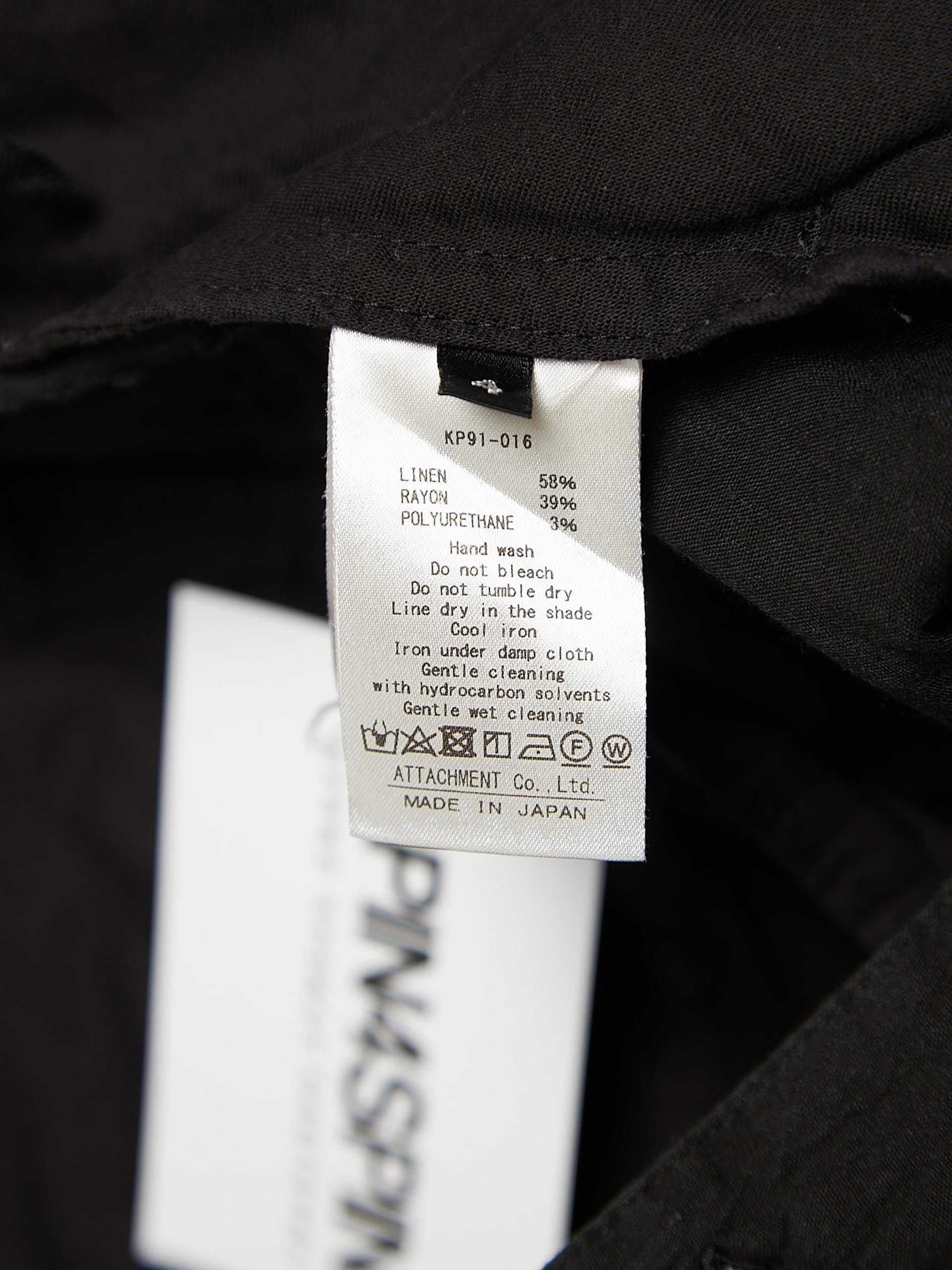 Attachment Black Leather Drawstring Linen Blend Pants Size US 36 / EU 52 - 5 Thumbnail