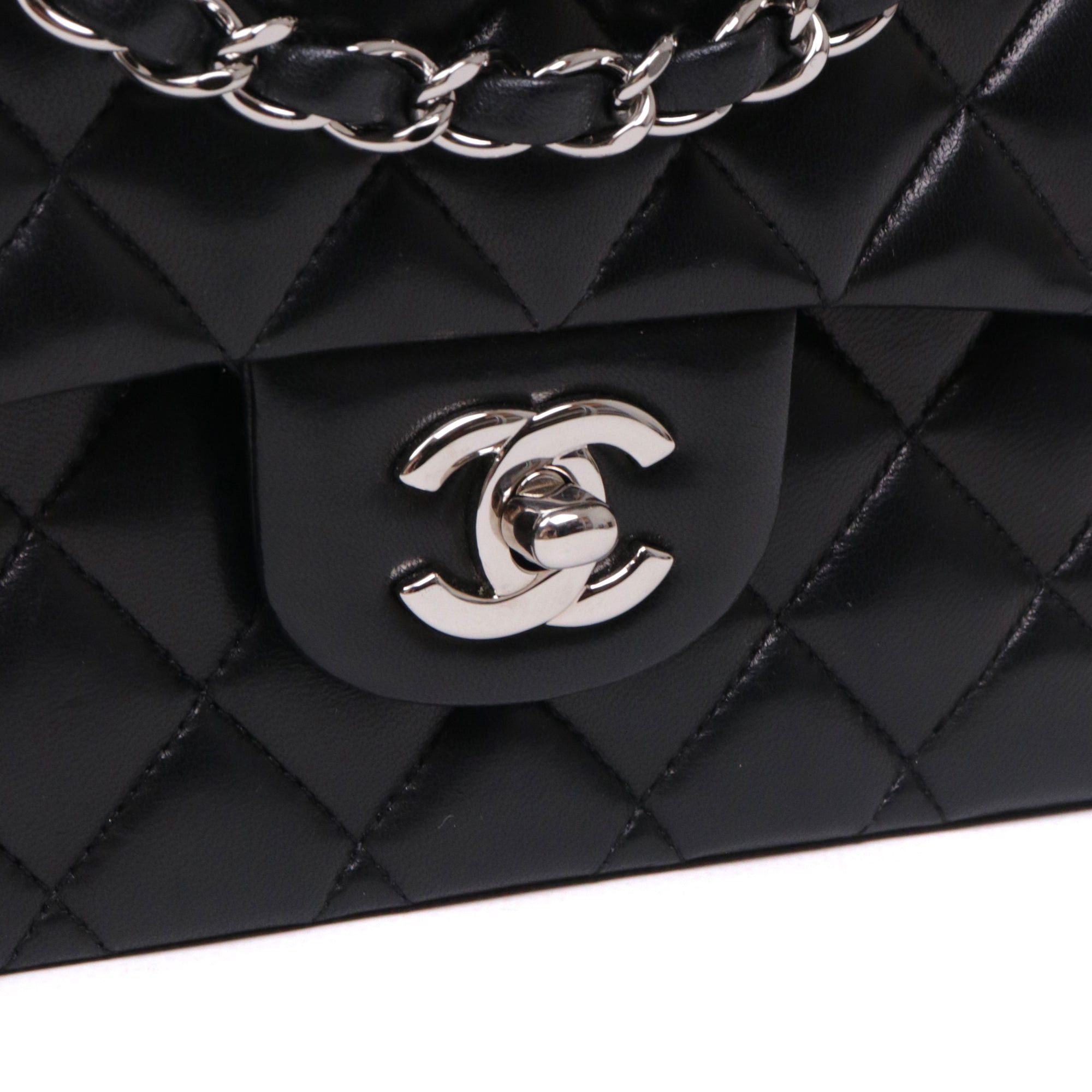 Chanel CHANEL - Chanel Classique/Timeless Chanel 11.12 double flap handbag in black smooth leather Size ONE SIZE - 6 Thumbnail