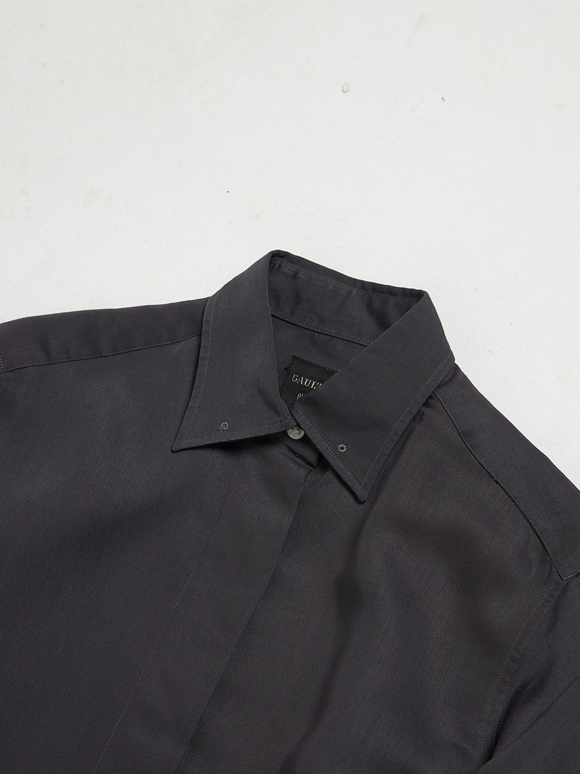 Jean Paul Gaultier Dark Gray Classic Viscose Shirt Size US S / EU 44-46 / 1 - 3 Thumbnail