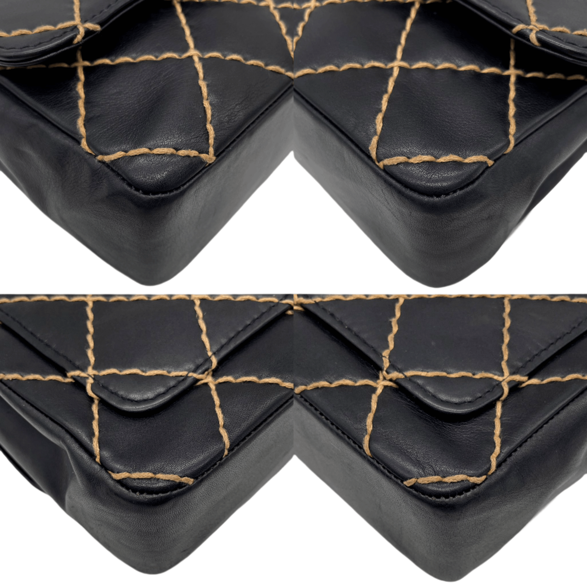 Chanel Chanel Wild Stitch Matelasse Coco Mark Double Chain Single Flap Bag Size ONE SIZE - 7 Thumbnail
