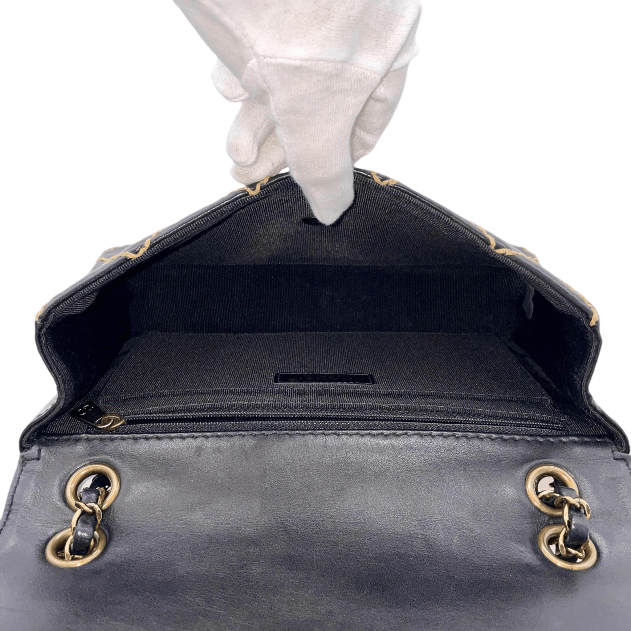 Chanel Chanel Wild Stitch Matelasse Coco Mark Double Chain Single Flap Bag Size ONE SIZE - 11 Thumbnail