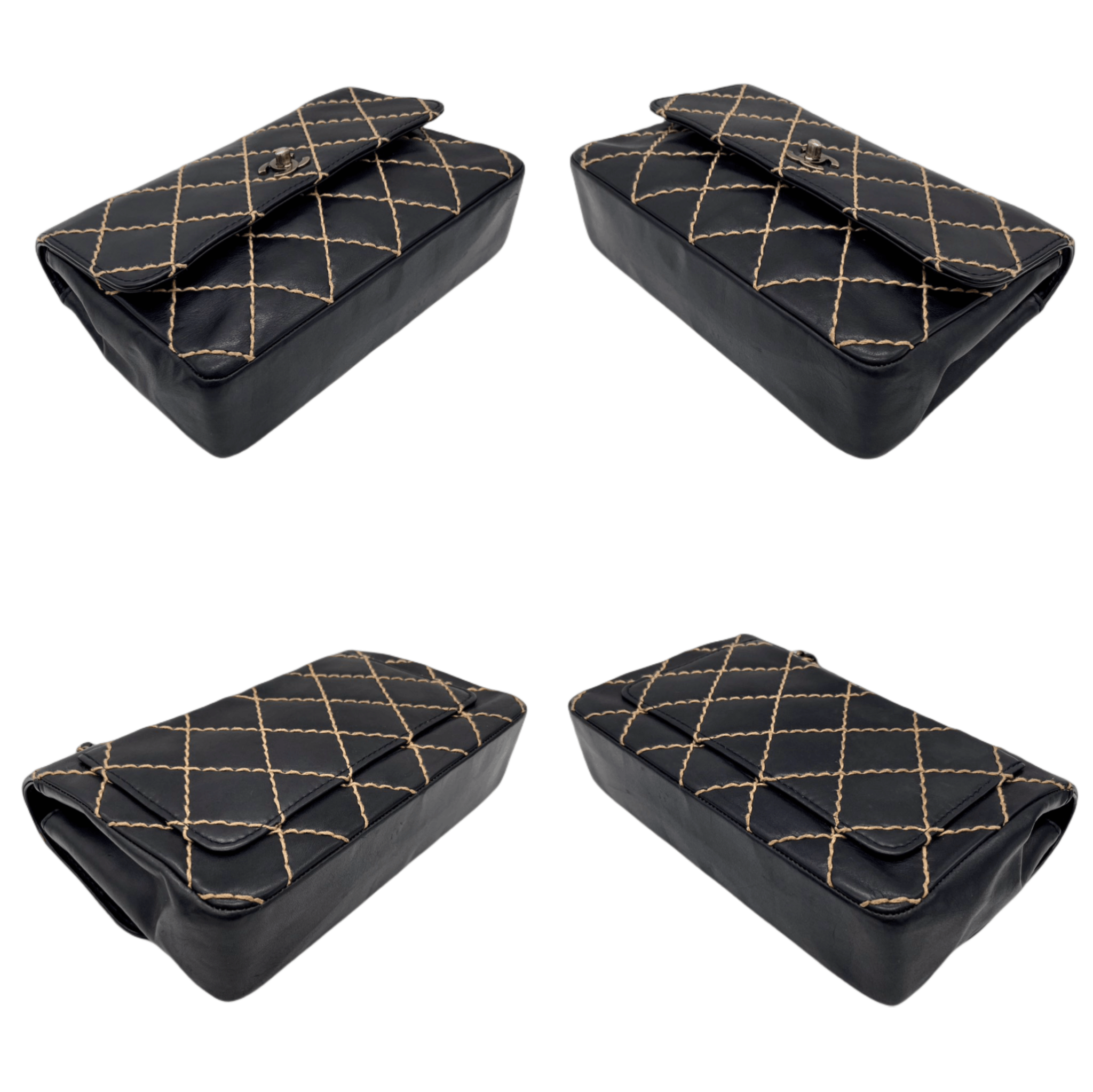 Chanel Chanel Wild Stitch Matelasse Coco Mark Double Chain Single Flap Bag Size ONE SIZE - 6 Thumbnail
