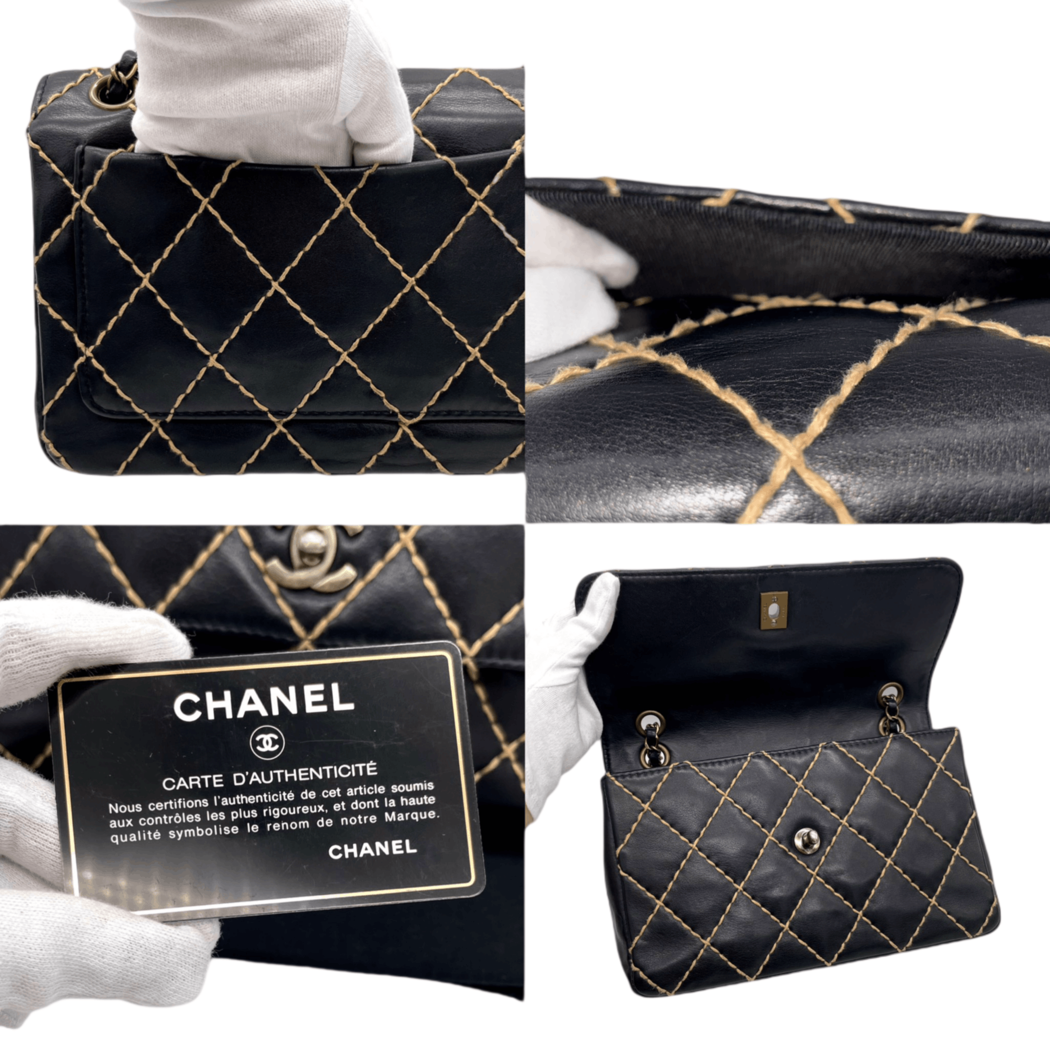 Chanel Chanel Wild Stitch Matelasse Coco Mark Double Chain Single Flap Bag Size ONE SIZE - 10 Thumbnail