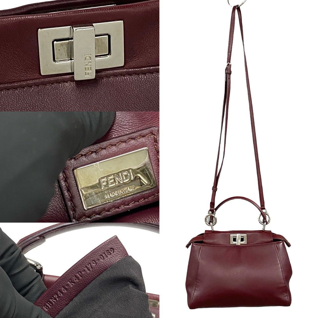 Fendi Fendi Shoulder Bag Red Leather Size ONE SIZE - 3 Thumbnail