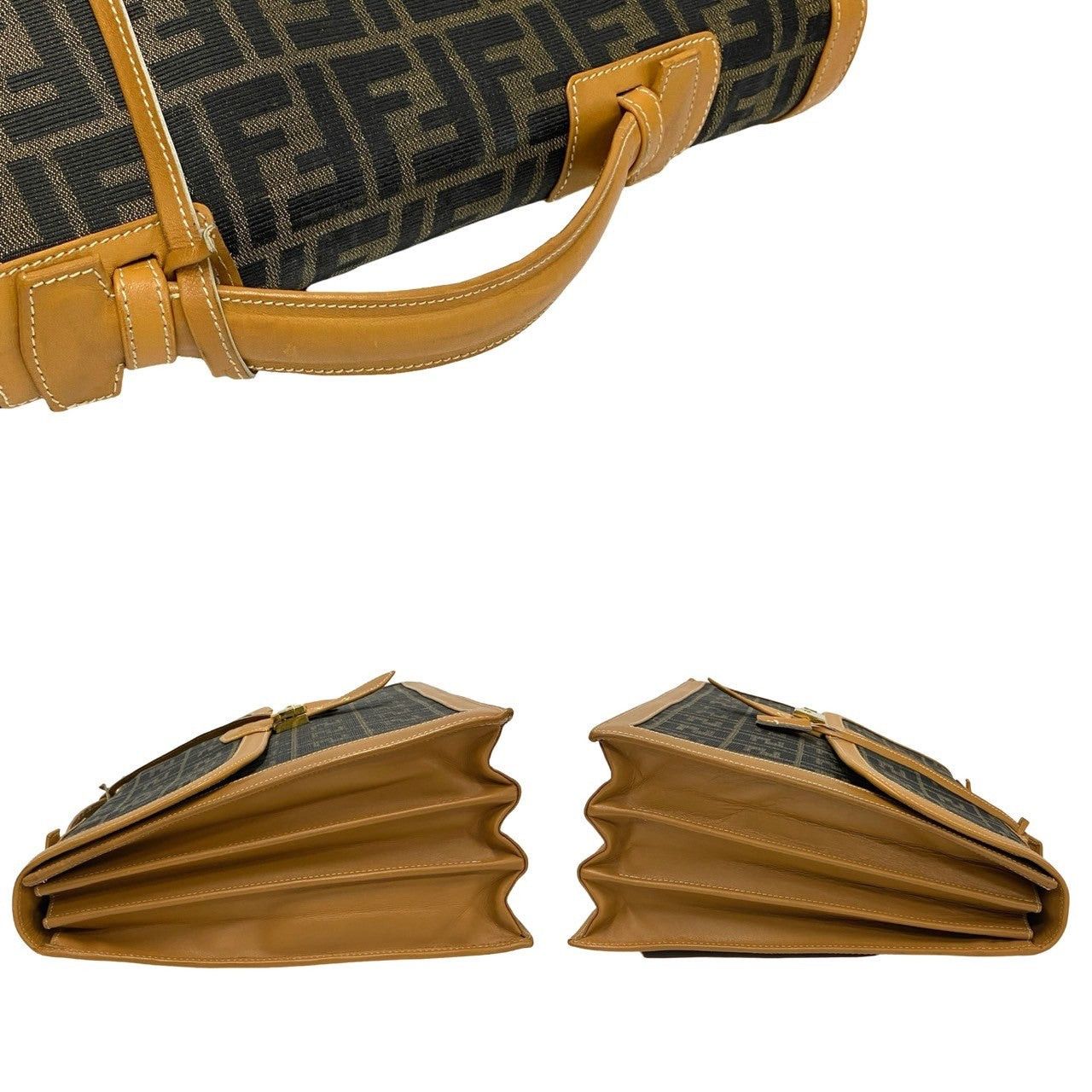 Fendi Fendi Handbag Brown Cotton Size ONE SIZE - 5 Thumbnail