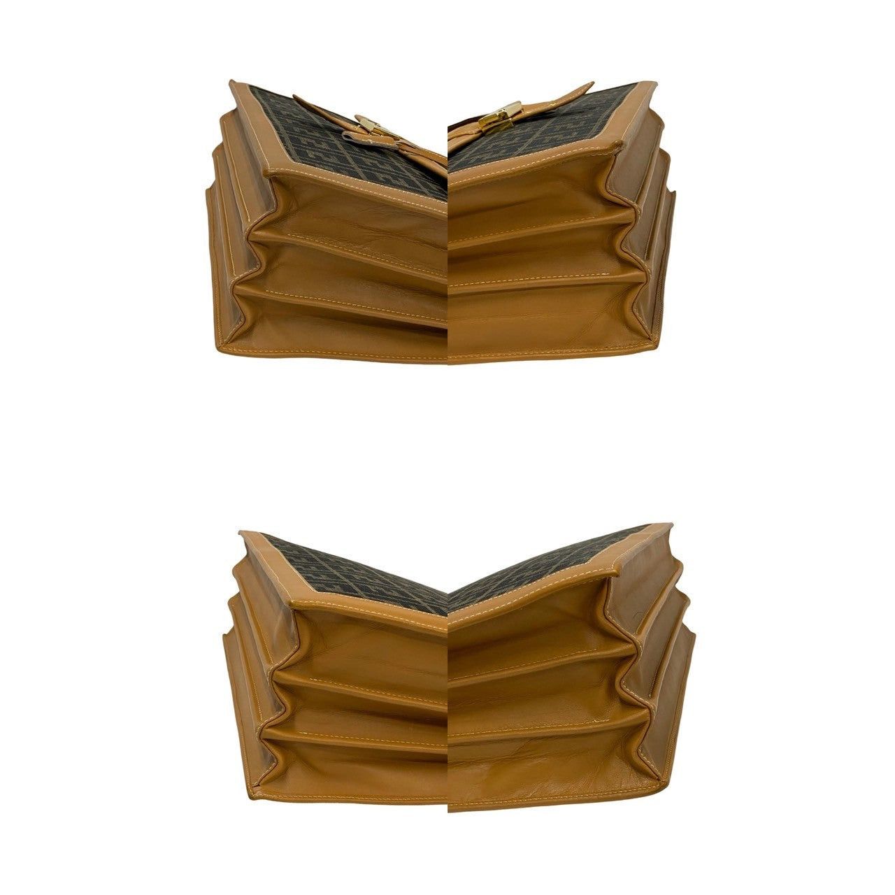Fendi Fendi Handbag Brown Cotton Size ONE SIZE - 7 Thumbnail