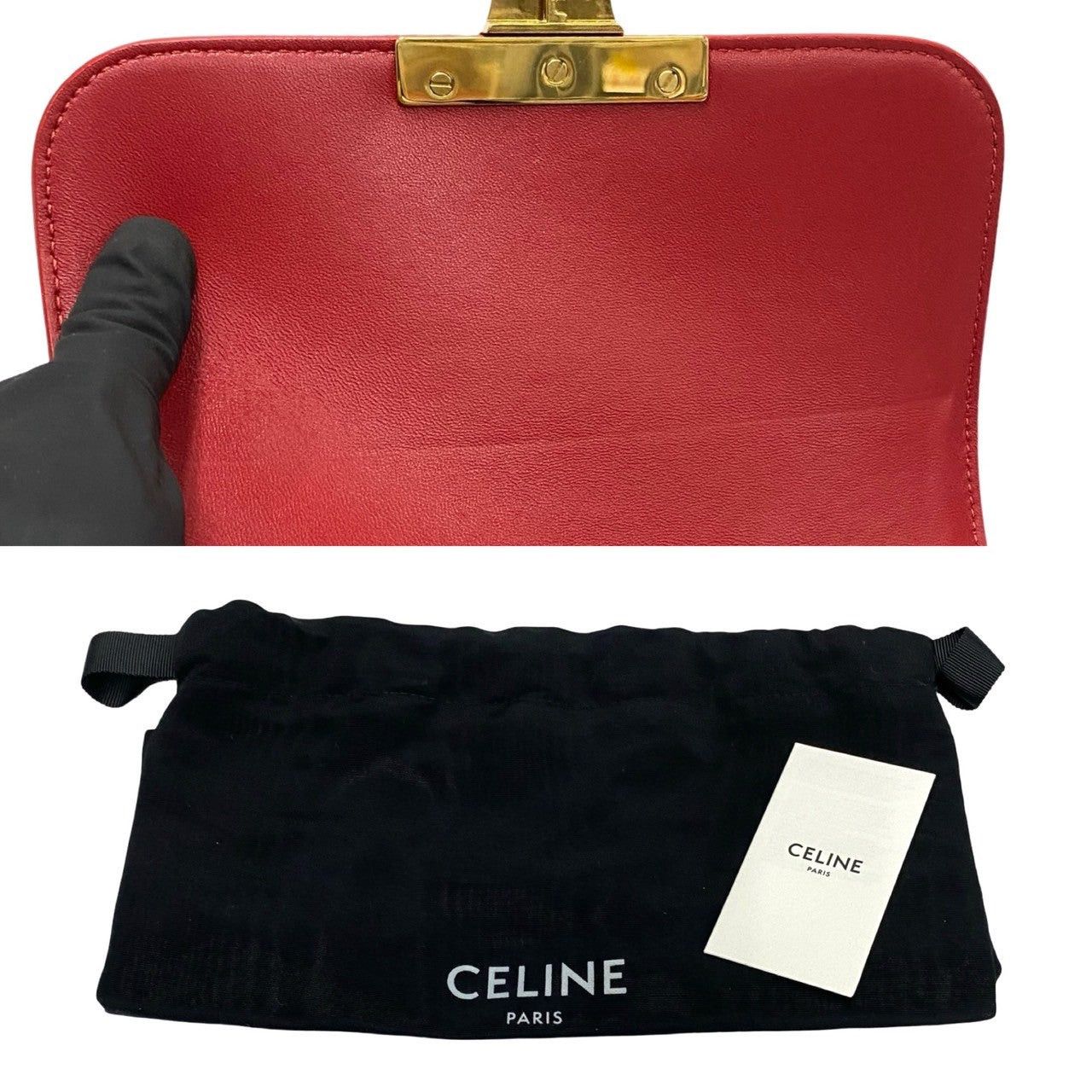 Celine Celine Shoulder Bag Red Leather Size ONE SIZE - 7 Thumbnail