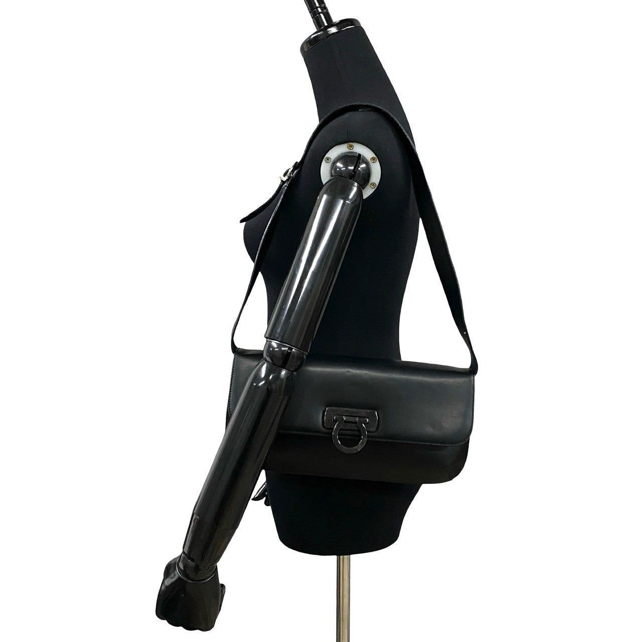 Salvatore Ferragamo Salvatore Ferragamo Shoulder Bag Black Leather Size ONE SIZE - 2 Thumbnail