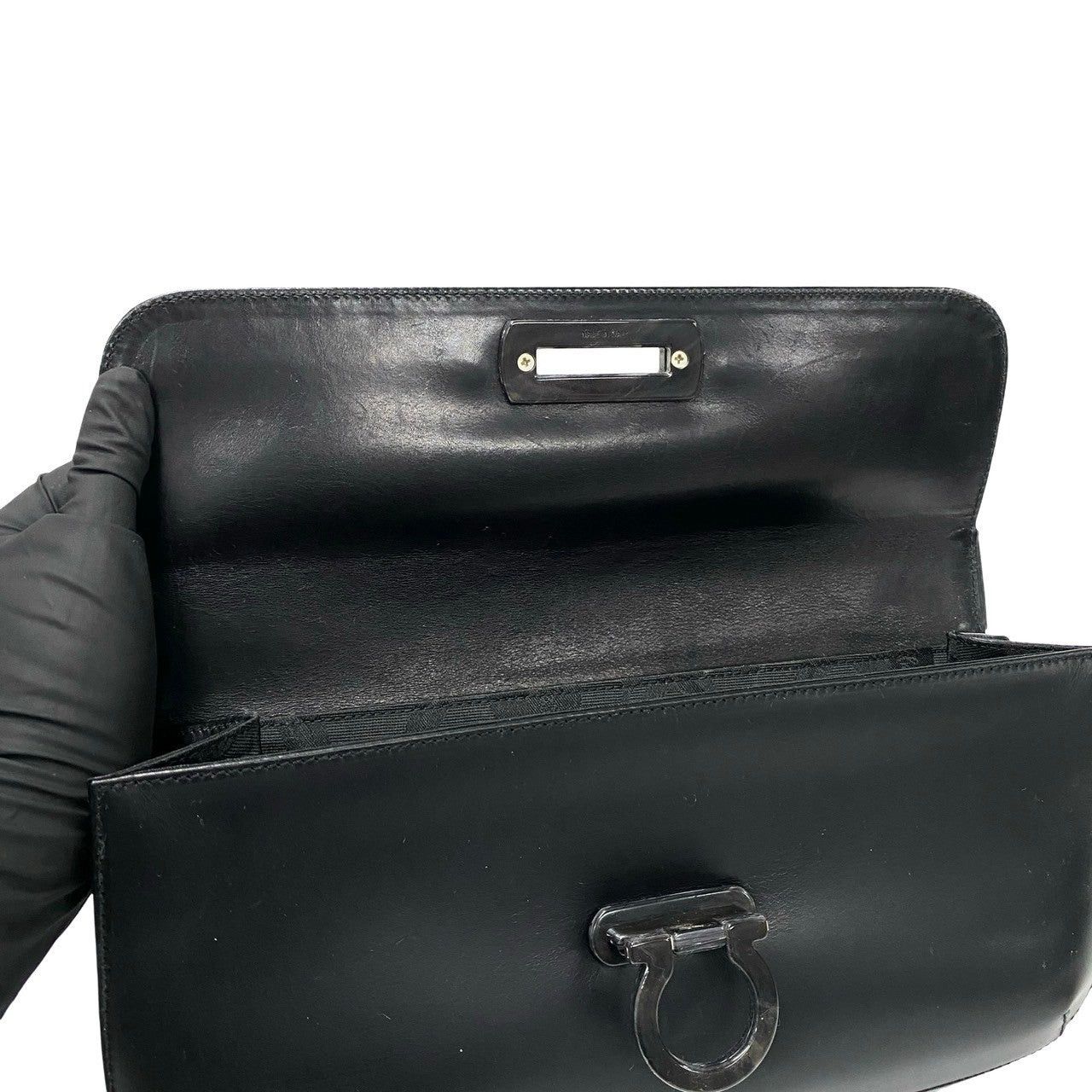 Salvatore Ferragamo Salvatore Ferragamo Shoulder Bag Black Leather Size ONE SIZE - 8 Thumbnail