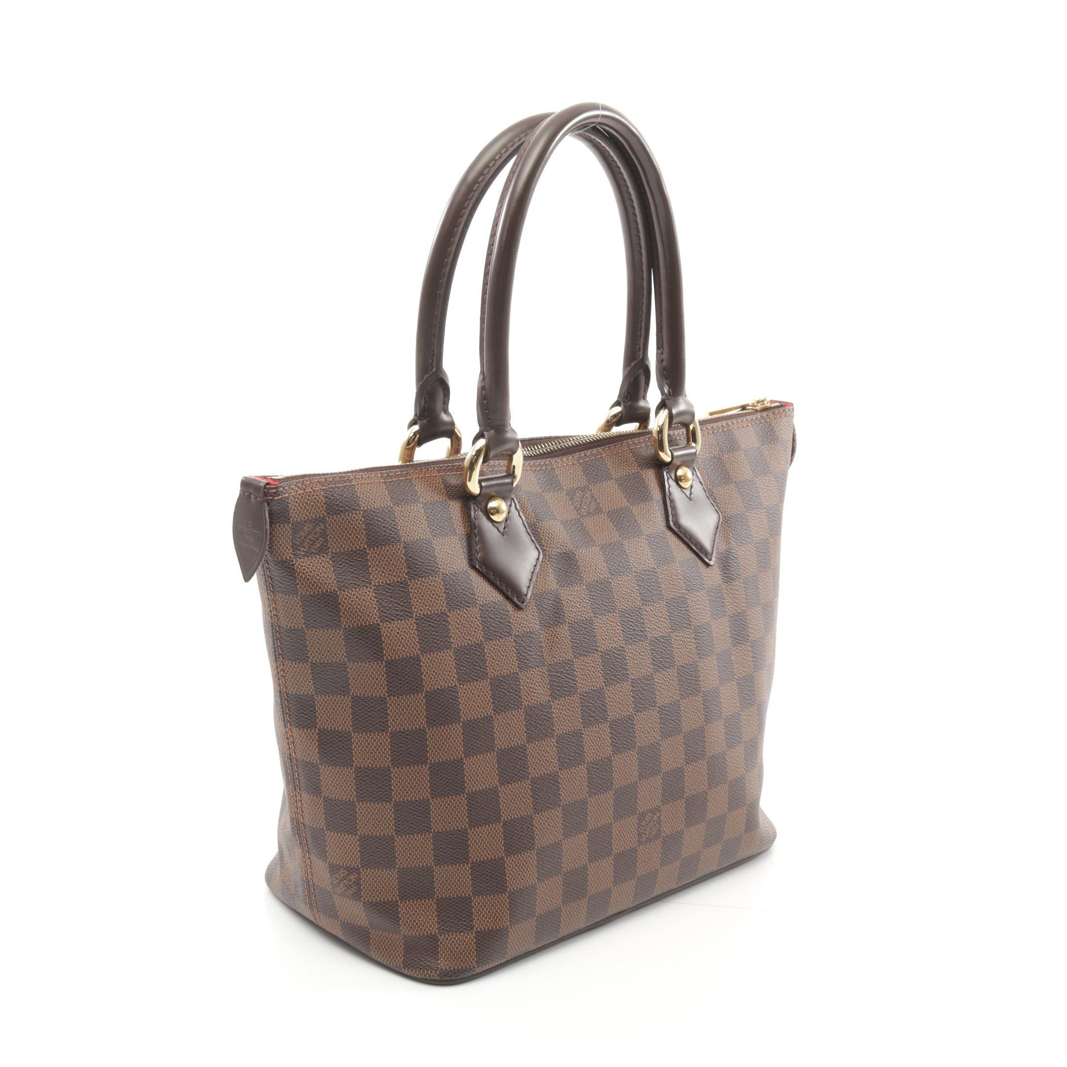 Louis Vuitton Louis Vuitton Saleya Pm Damier Ebene Handbag Tote Bag Leather Brown Size ONE SIZE - 2 Thumbnail