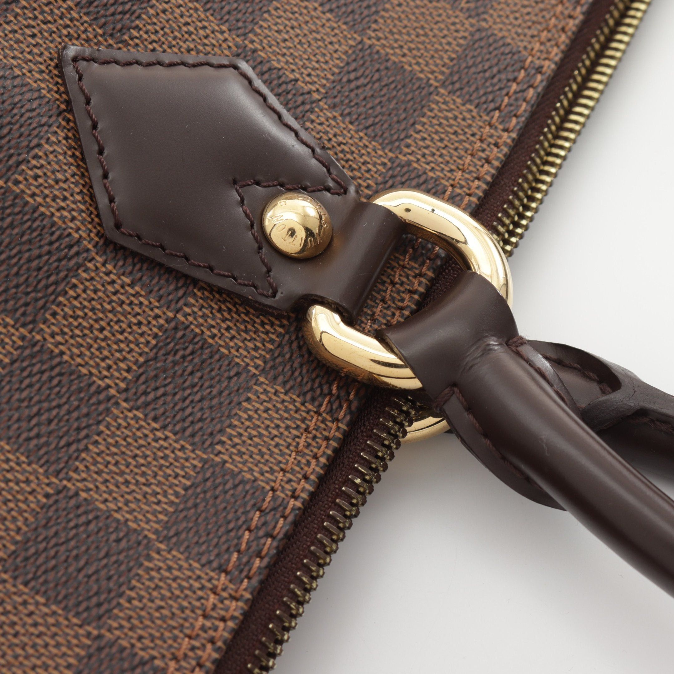 Louis Vuitton Louis Vuitton Saleya Pm Damier Ebene Handbag Tote Bag Leather Brown Size ONE SIZE - 8 Thumbnail