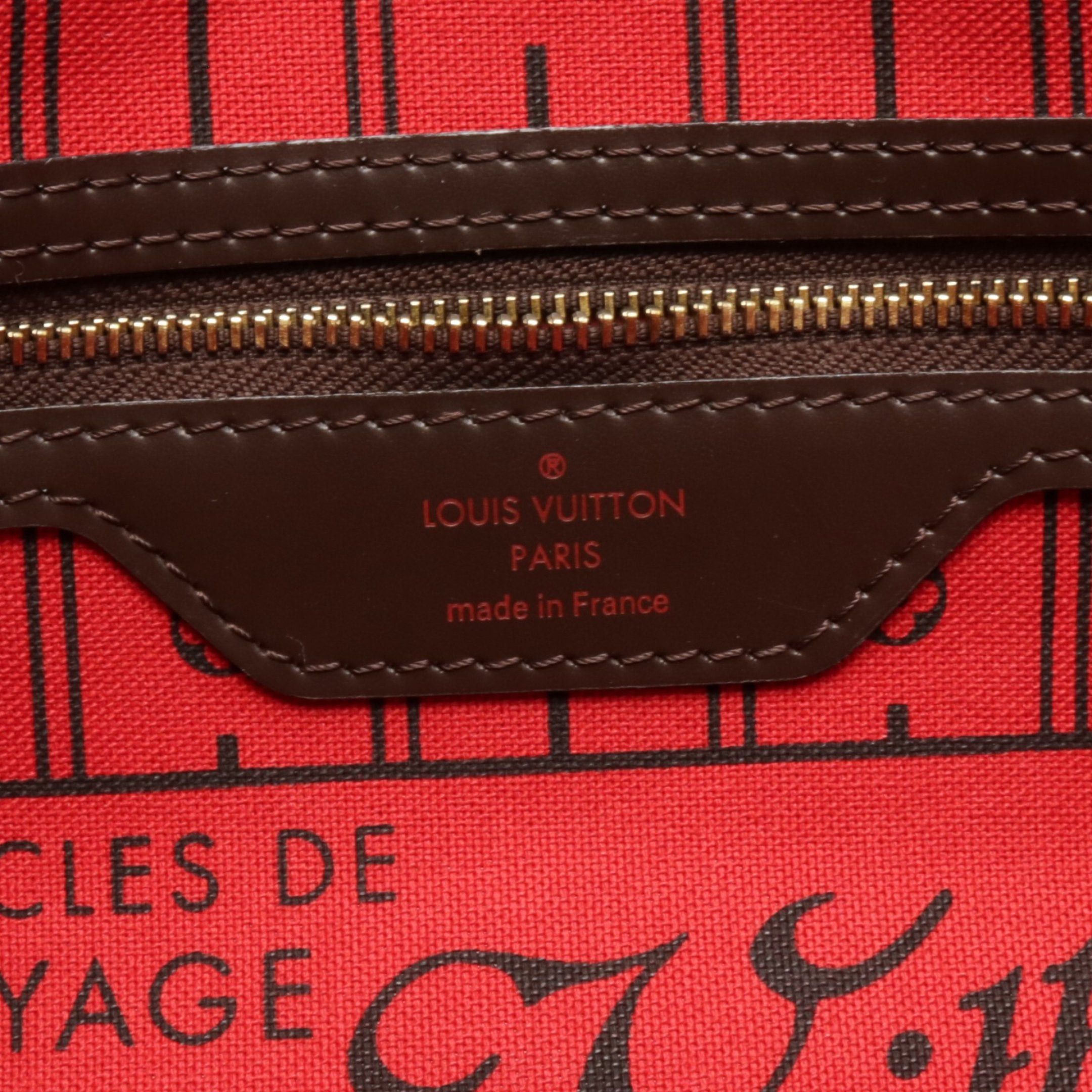 Louis Vuitton Louis Vuitton Neverfull Pm Damier Ebene Handbag Tote Bag Leather Brown Size ONE SIZE - 4 Thumbnail