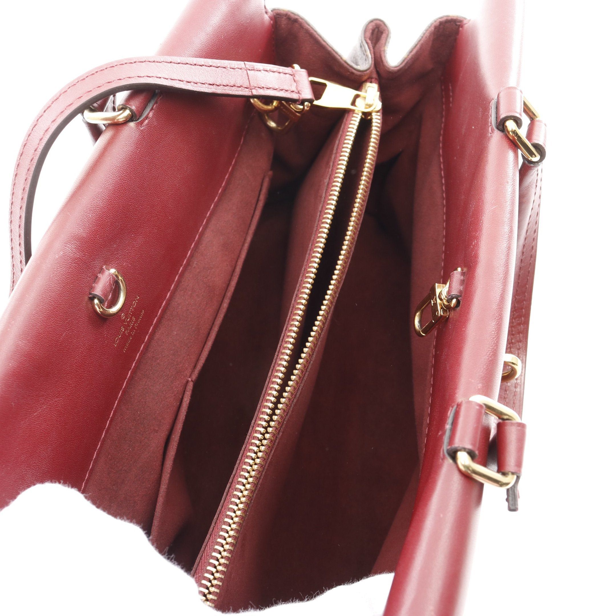 Louis Vuitton Venus Monogram Leysin Handbag Leather Brown Bordeaux