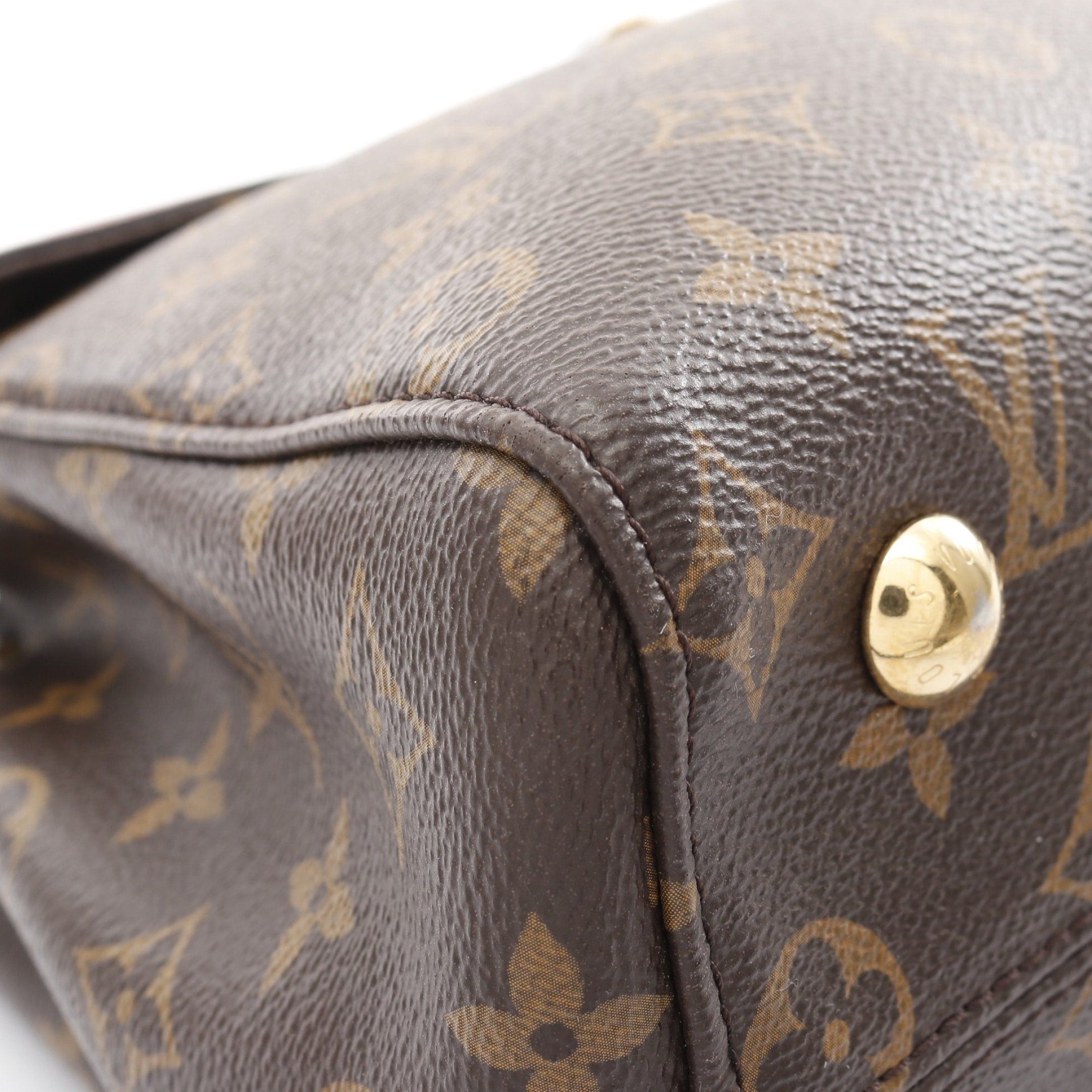 Louis Vuitton Venus Monogram Leysin Handbag Leather Brown Bordeaux