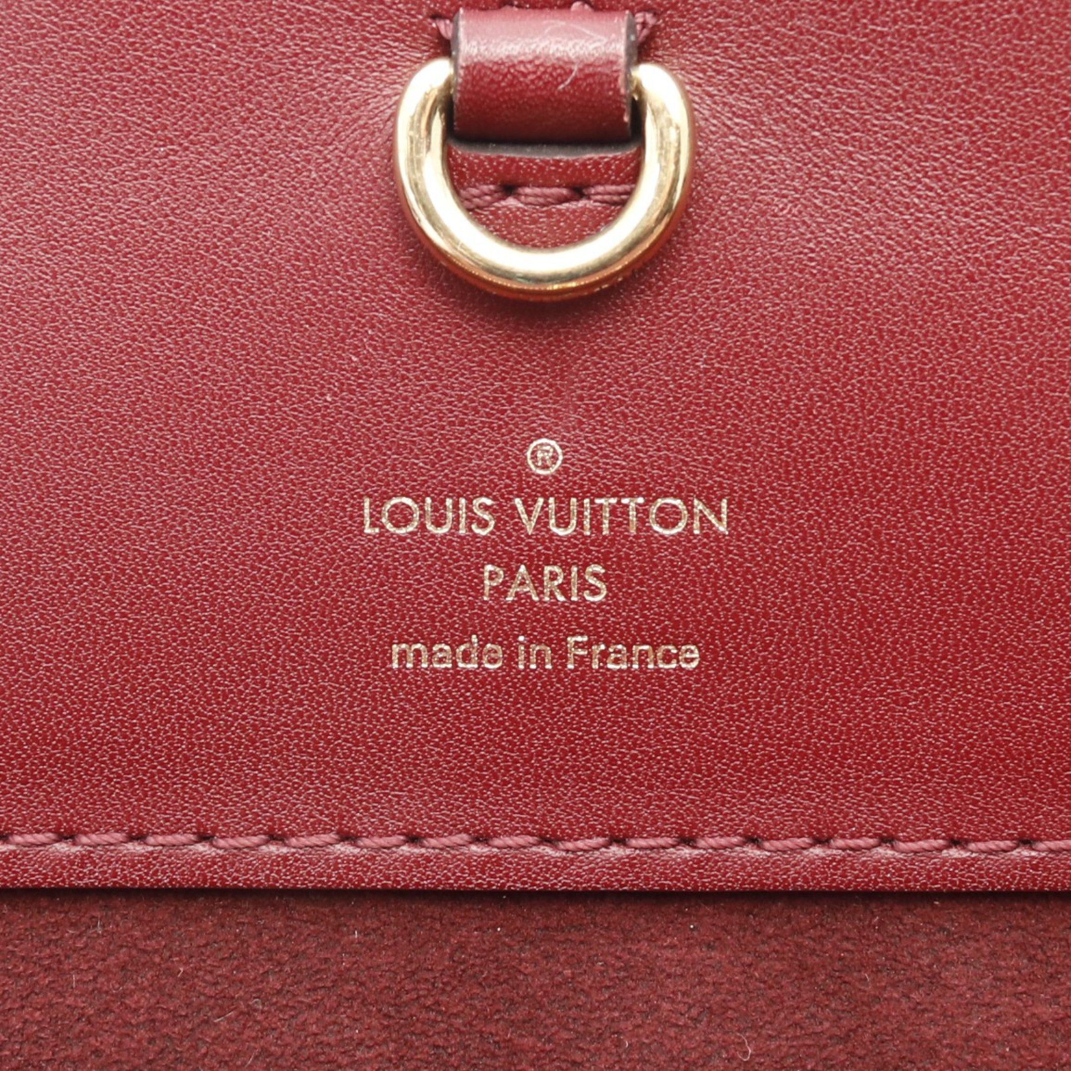 Louis Vuitton Venus Monogram Leysin Handbag Leather Brown Bordeaux