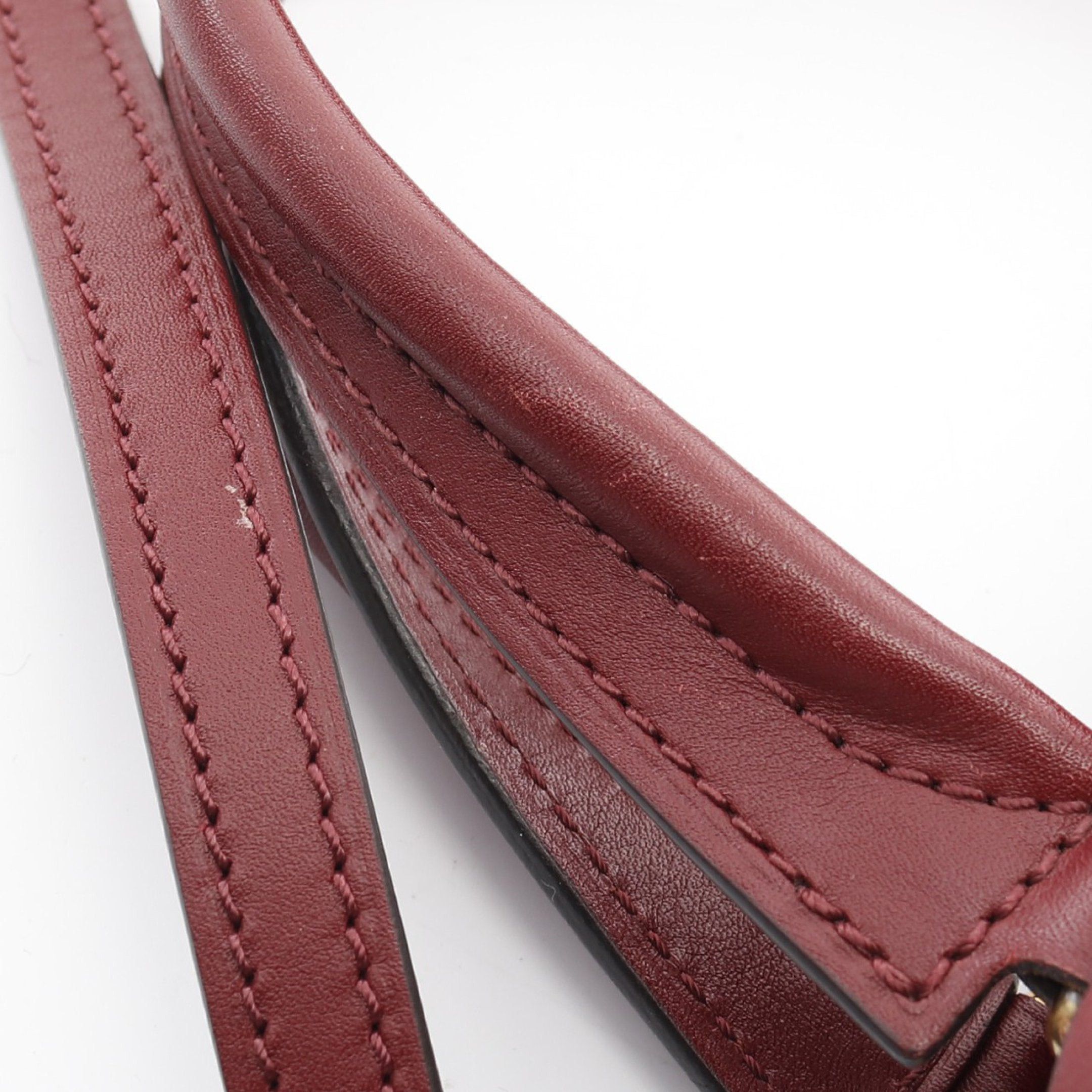 Louis Vuitton Venus Monogram Leysin Handbag Leather Brown Bordeaux