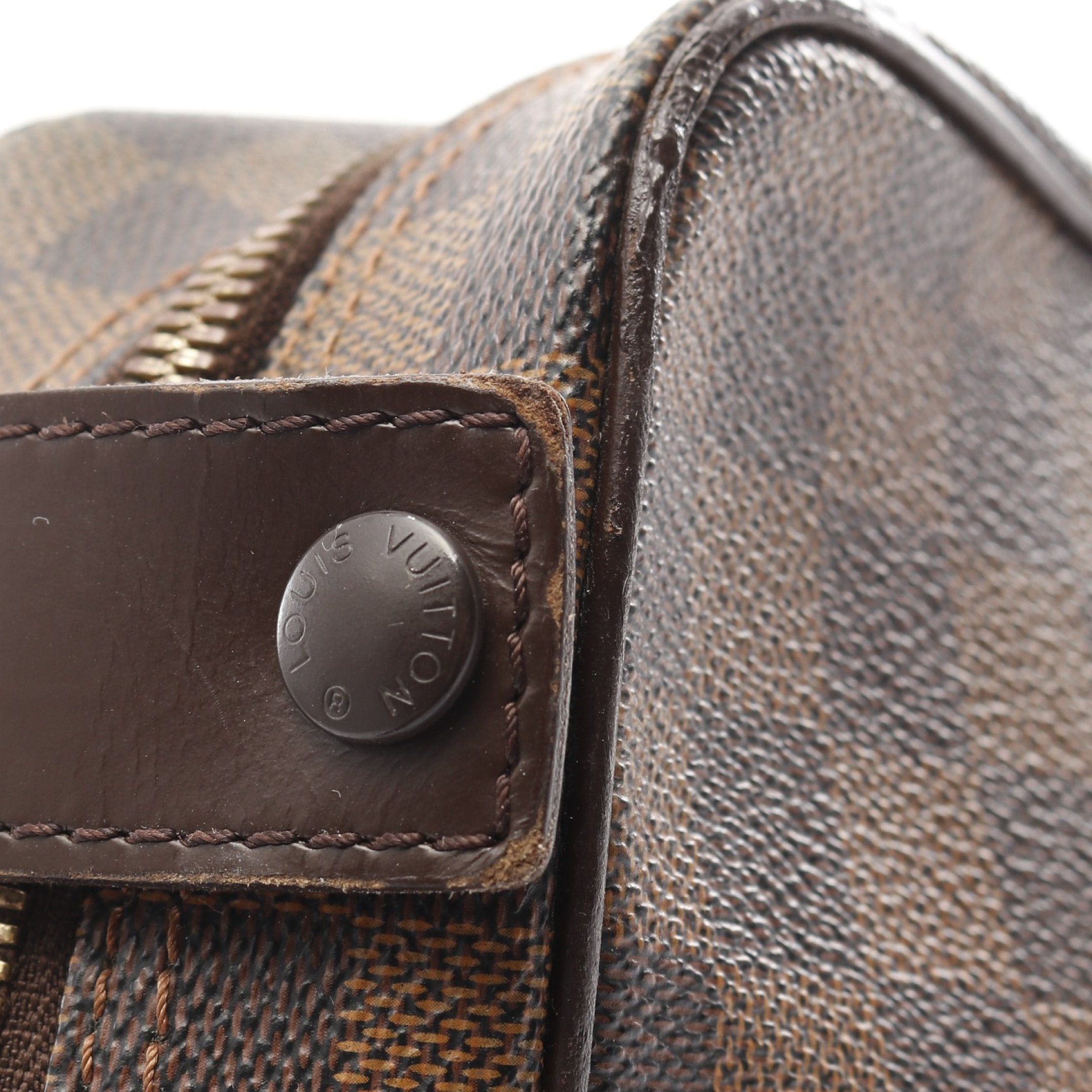 Louis Vuitton Louis Vuitton Olaf Pm Damier Ebene Shoulder Bag Leather Brown Size ONE SIZE - 8 Thumbnail