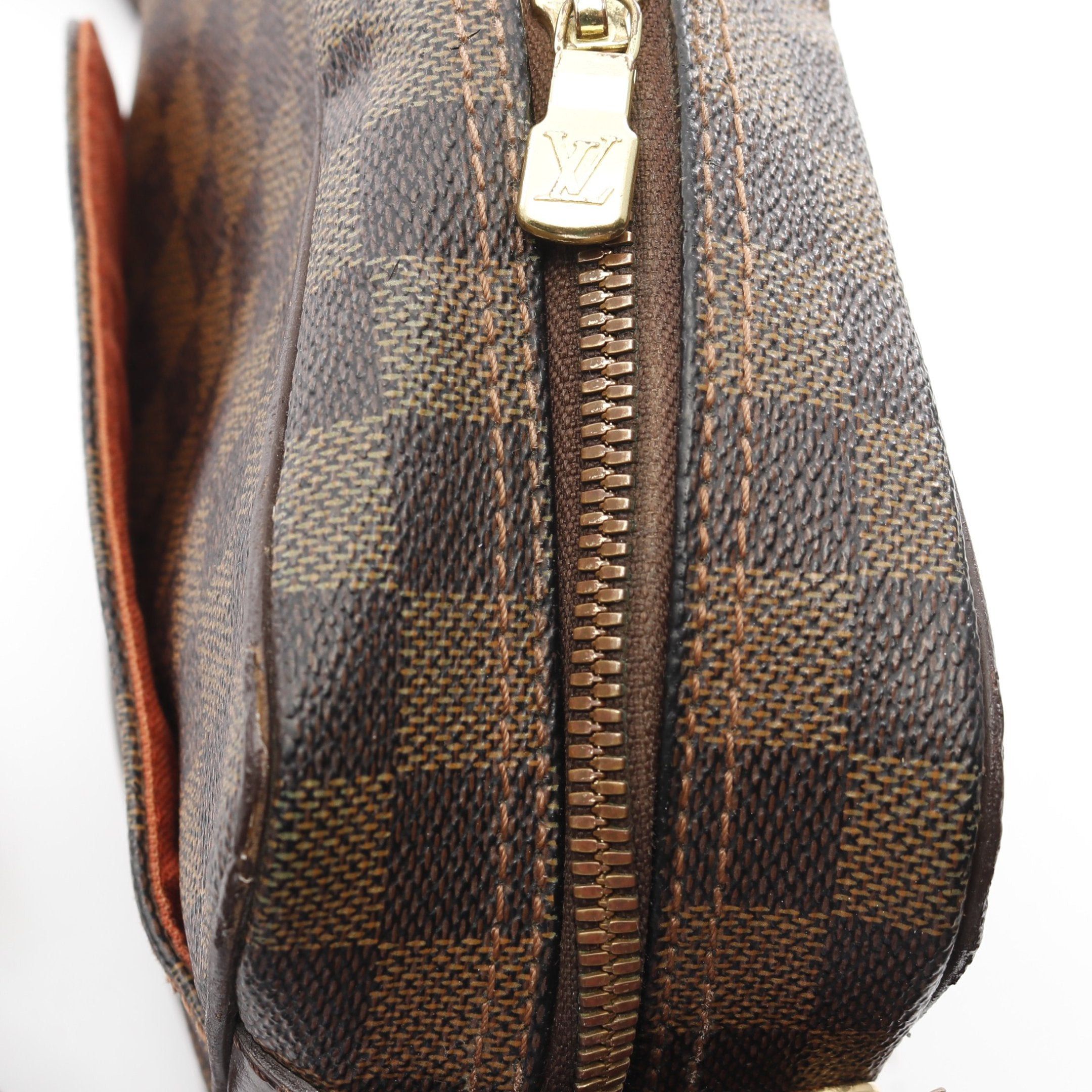 Louis Vuitton Louis Vuitton Olaf Pm Damier Ebene Shoulder Bag Leather Brown Size ONE SIZE - 10 Thumbnail