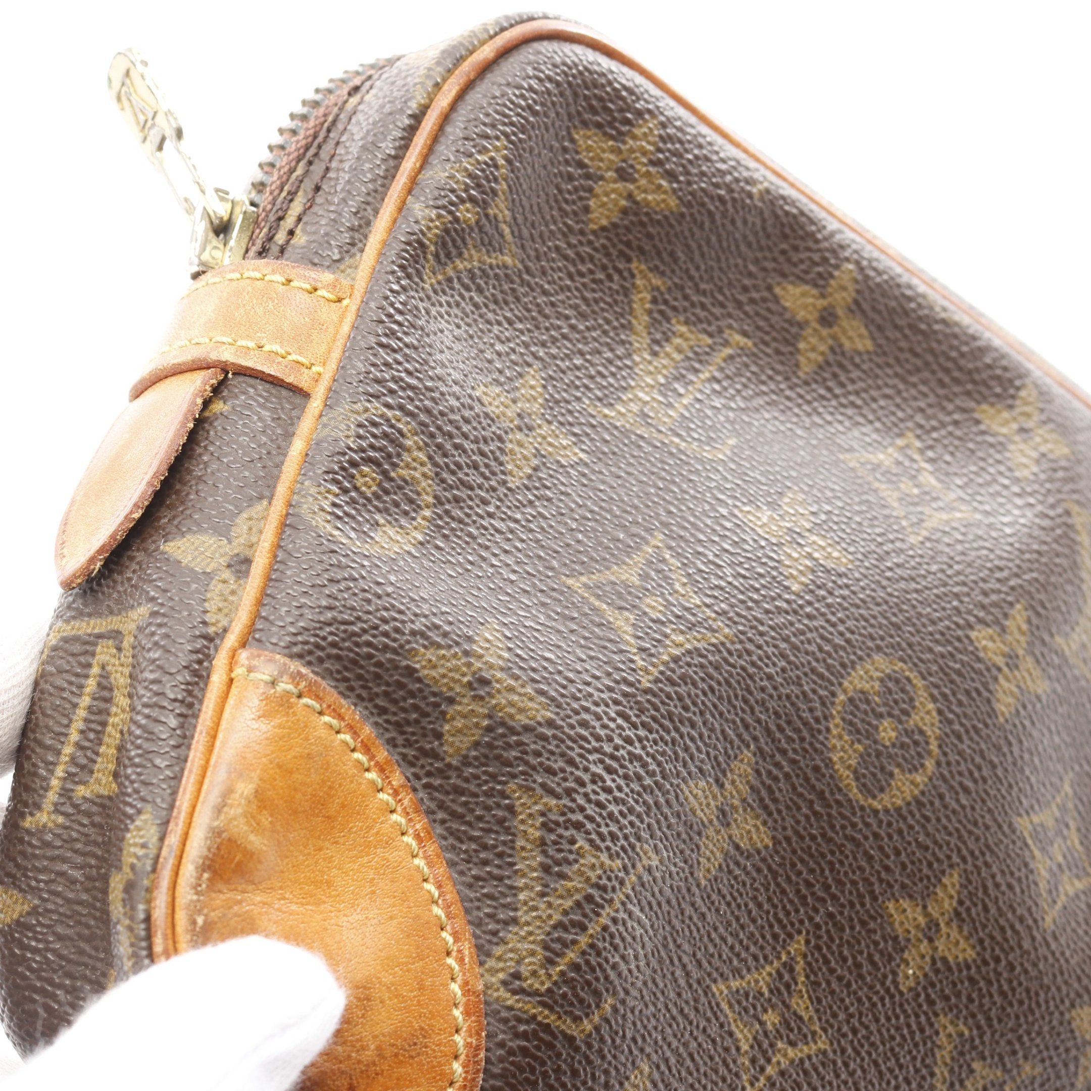 Louis Vuitton Louis Vuitton Marly Dragonne Monogram Clutch Bag Second Leather Brown Size ONE SIZE - 9 Thumbnail