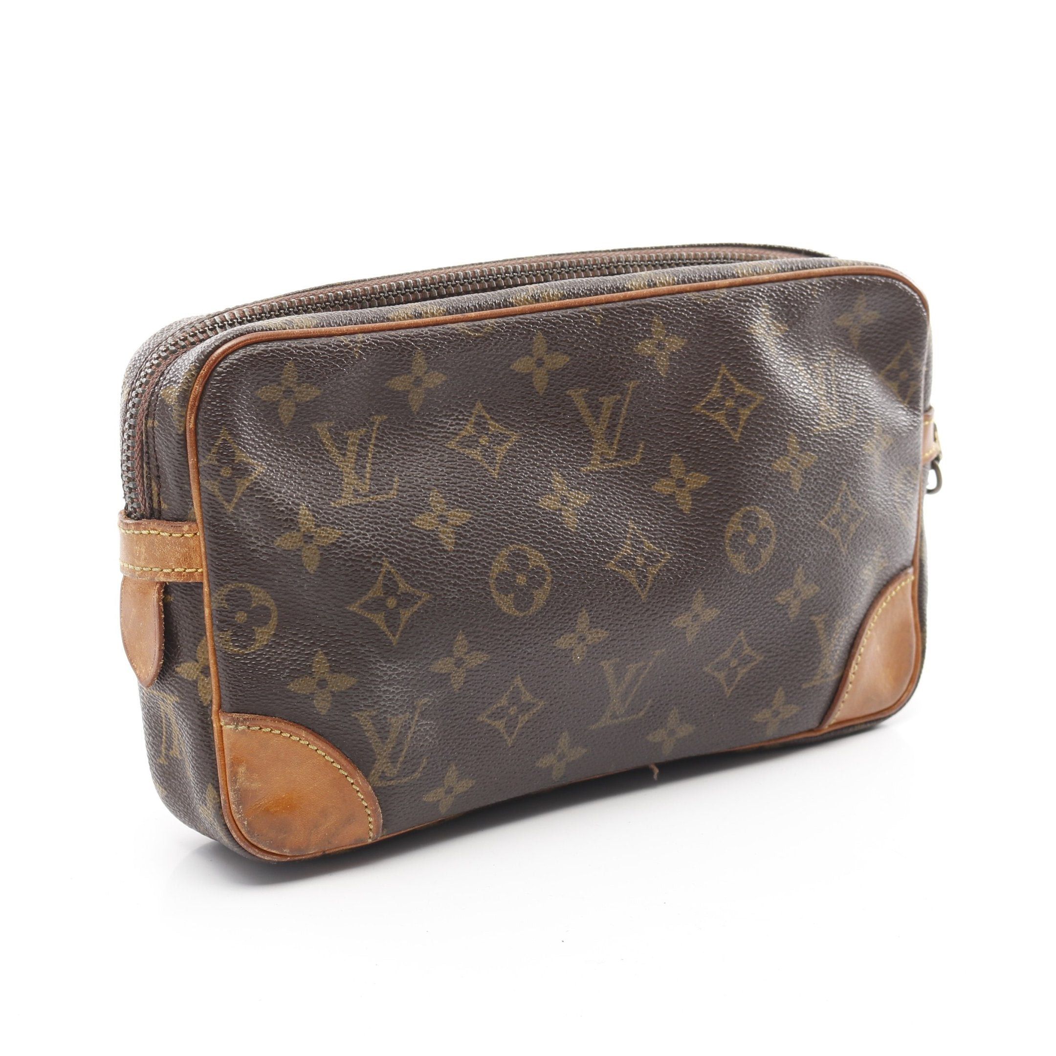 Louis Vuitton Louis Vuitton Marly Dragonne Monogram Clutch Bag Second Leather Brown Size ONE SIZE - 2 Thumbnail