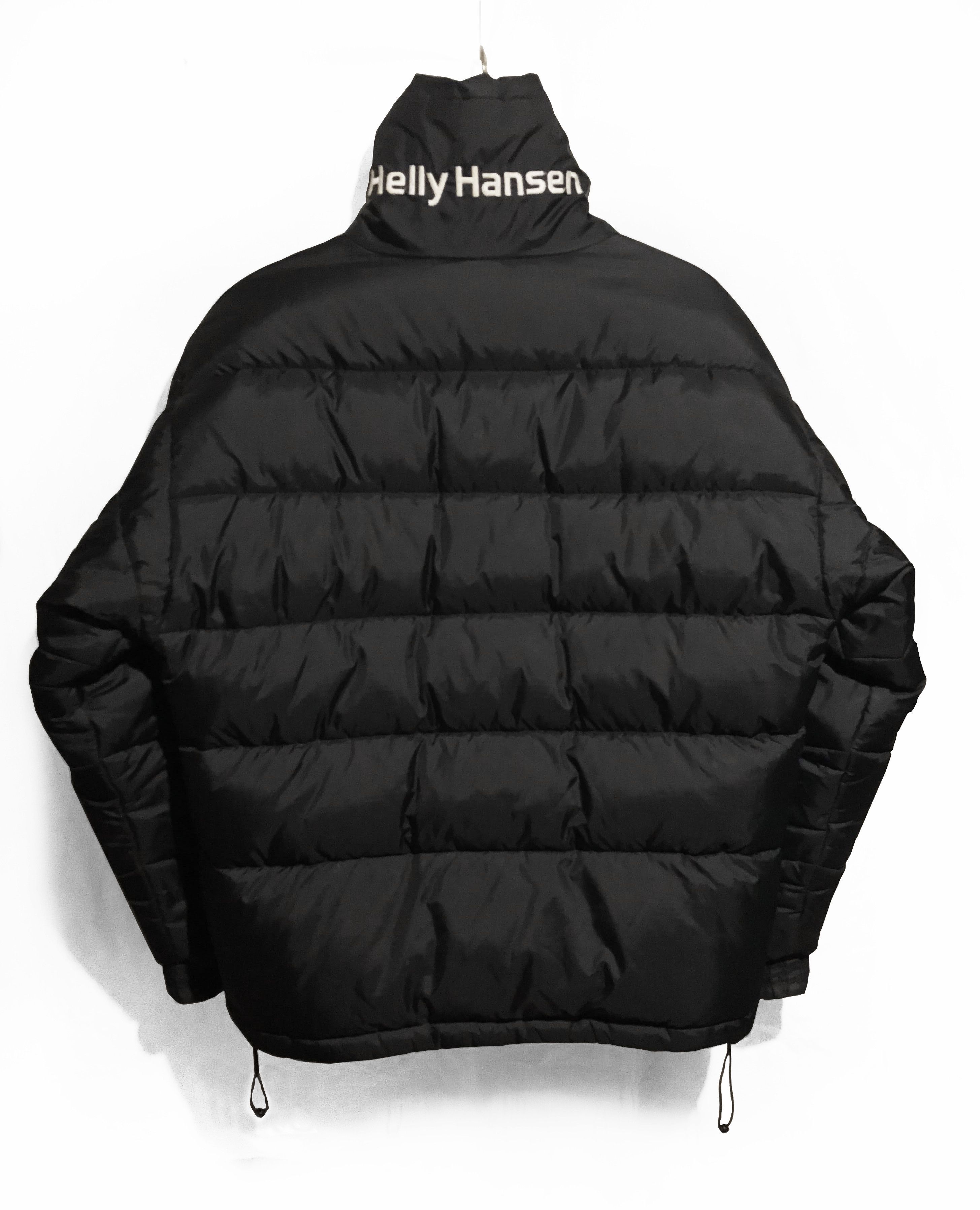 Vintage 90's Helly Hansen Big Logo Reversible Puffer Jacket good Black Size S