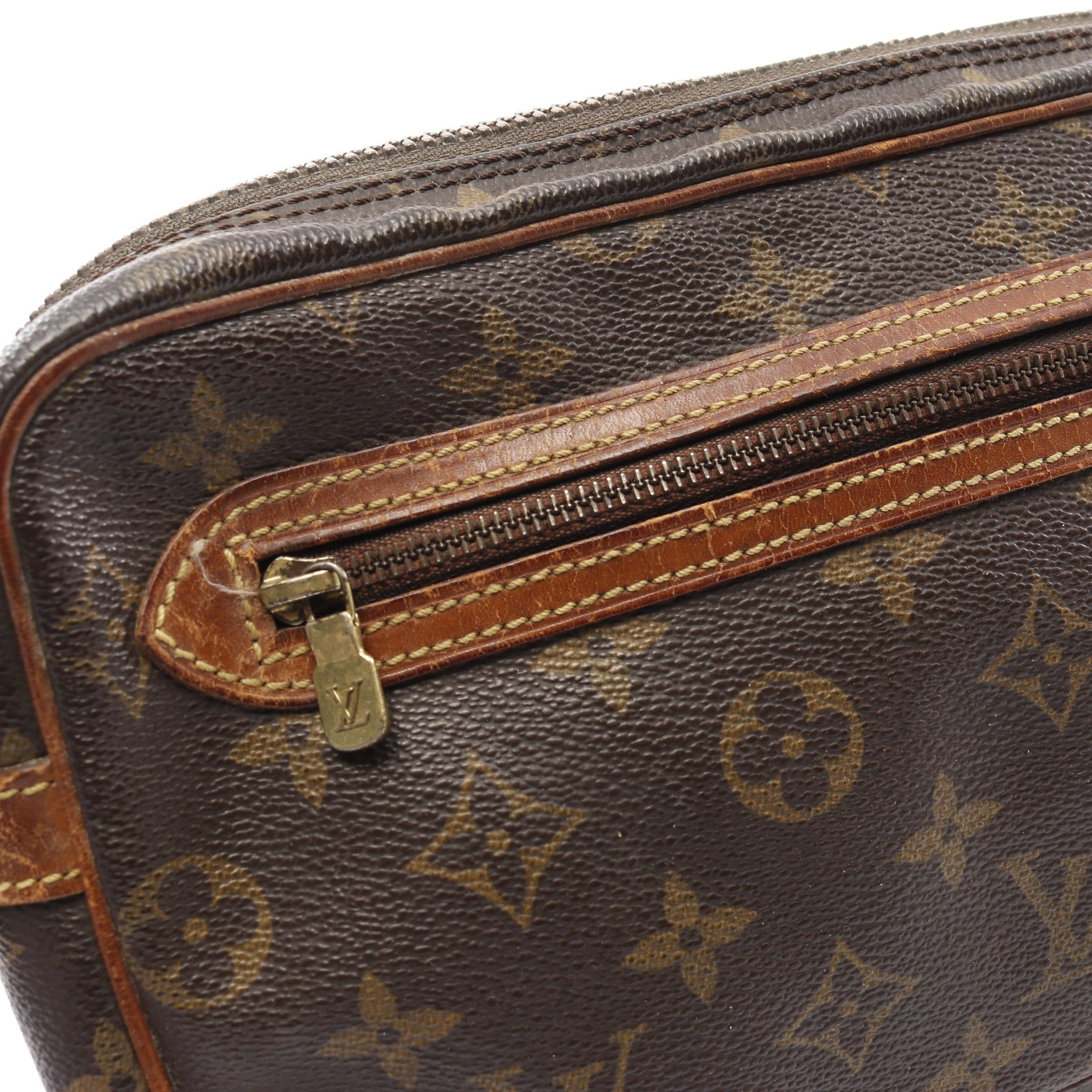 Louis Vuitton Louis Vuitton Marly Dragonne Monogram Clutch Bag Second Leather Brown Size ONE SIZE - 10 Thumbnail